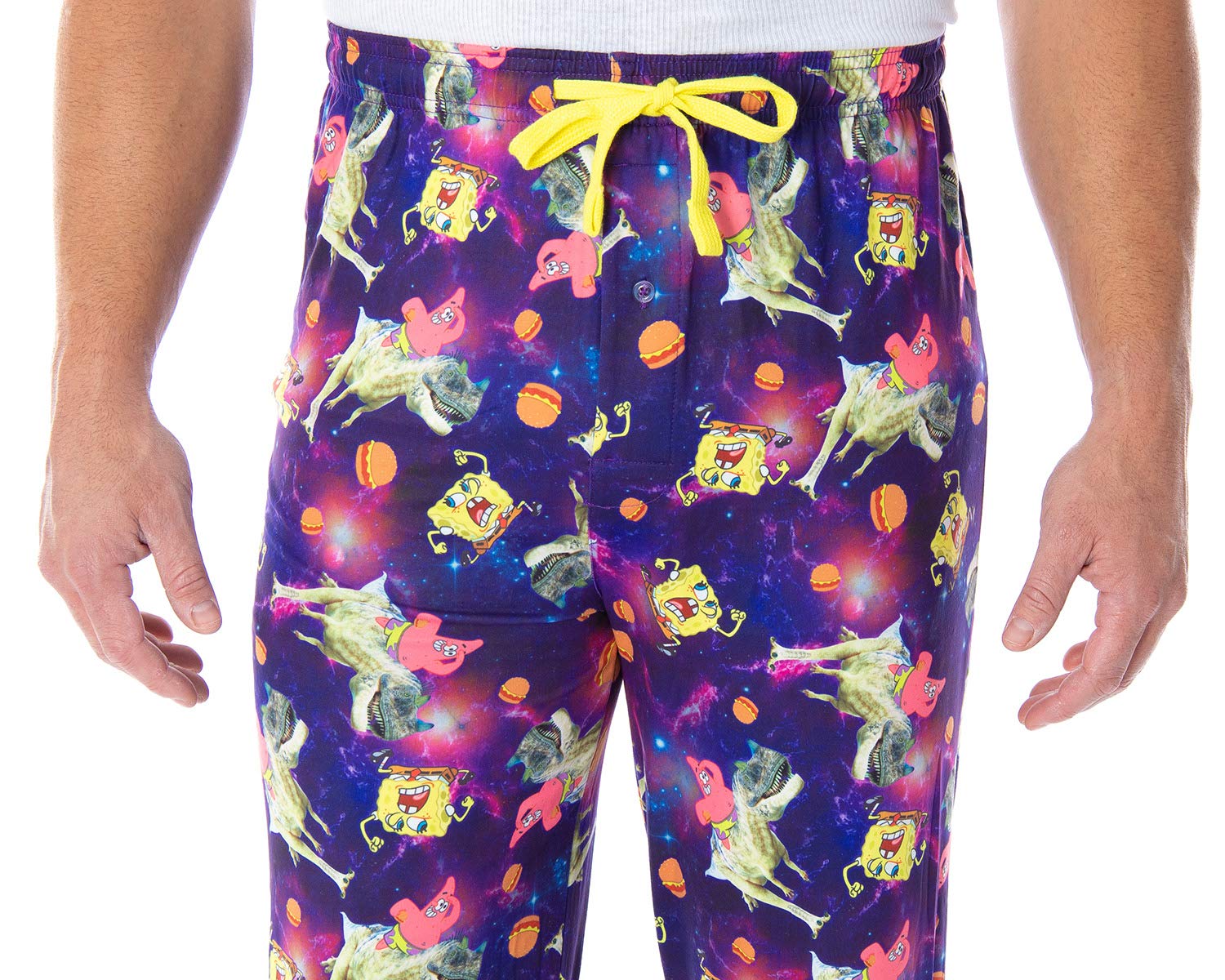 Bioworld SpongeBob SquarePants Męskie spodnie od piżamy Space Chase Adult Lounge Sleep