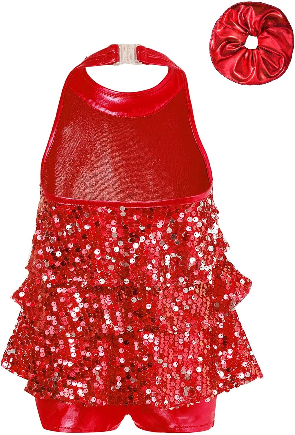 Girls Sequins Latin Dance Dress Leotard，Kids Sparkly Jazz/Modern/Ballet Dance Costume Set
