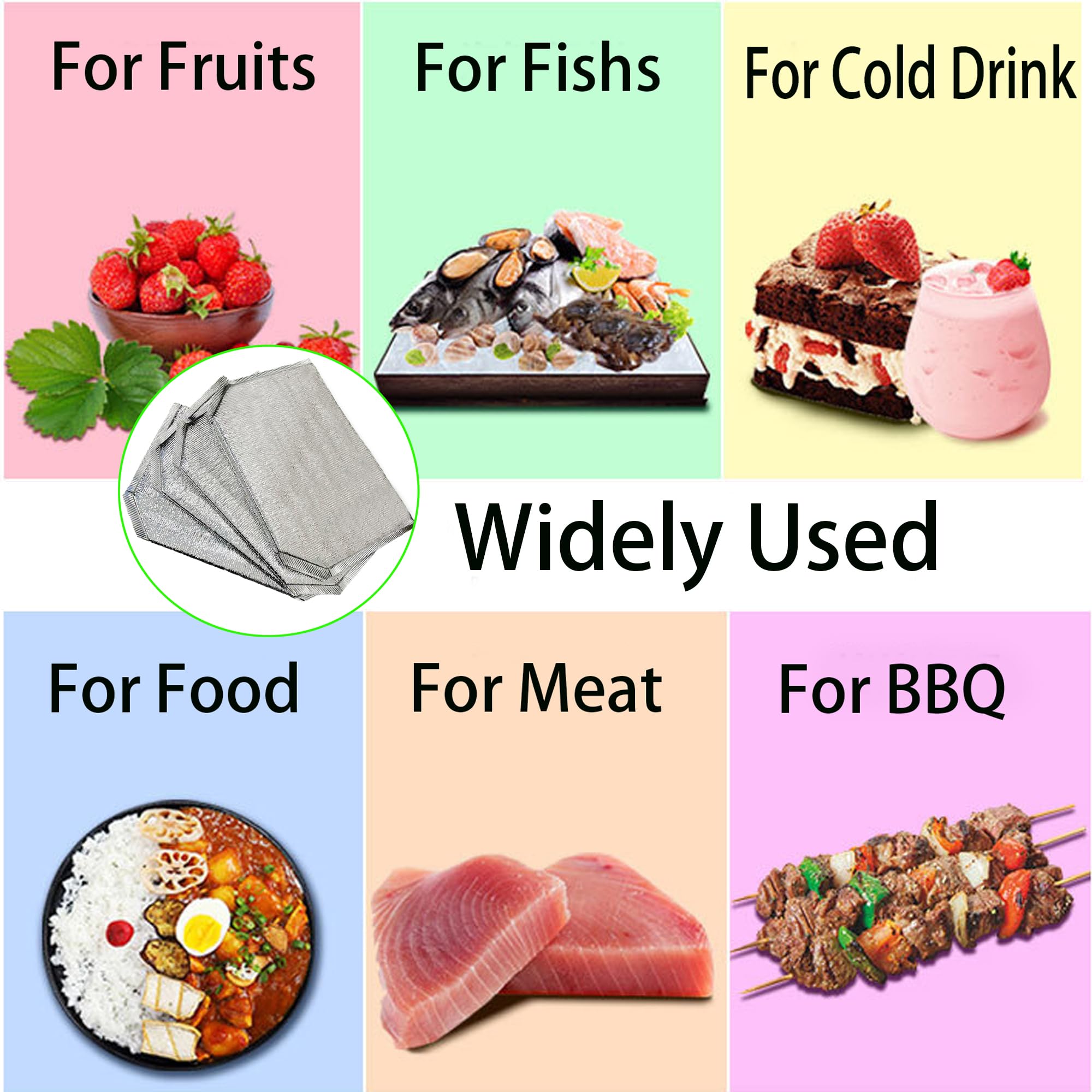 Wiederverwendbare Isolierbeutel, Thermobox-Einlagen, 4 Packungen, 35,6 x 23,4 x 58,9 cm, Folien-Thermobox-Einlagen für Takeaway-Verpackung, Isolierung, Lunchbox, Einkaufstasche, Isolierfutter,