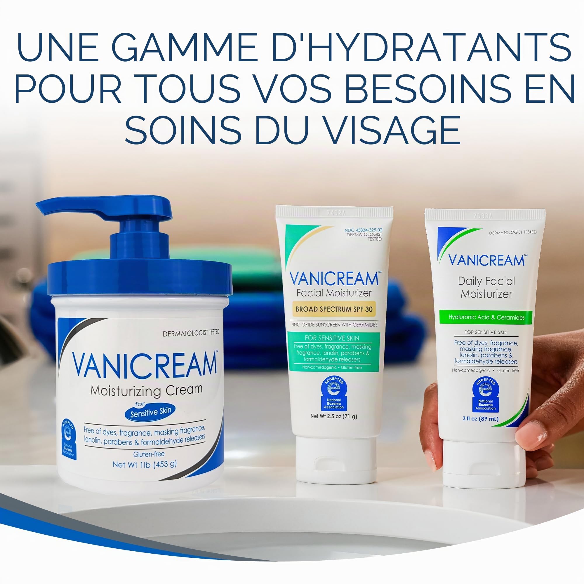 Vanicream Hydratant pour le visage à large spectre SPF 30 ; 7 ml.