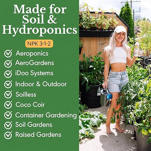 Miniatura 3 de HydraGreens - Alimento para plantas, enriquecido con nutrientes y minerales de algas marinas para jardines interiores y exteriores, 8 onzas, para