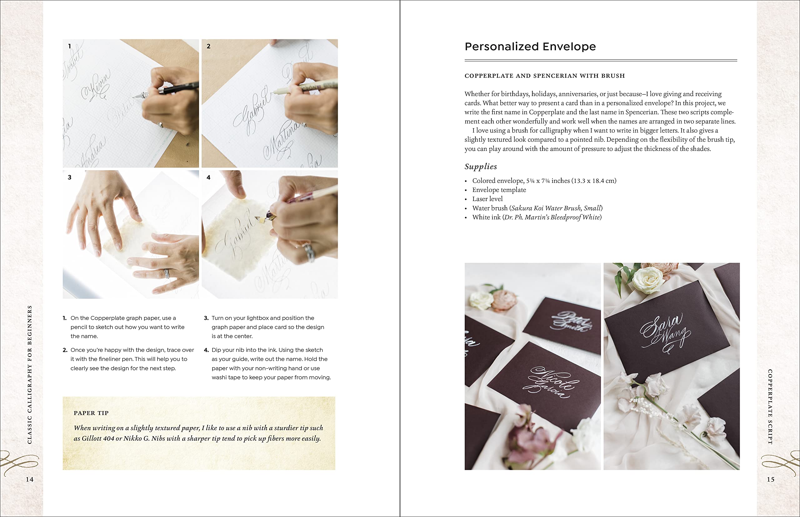 Classic Calligraphy for Beginners: Essential Step-by-Step Techniques for Copperplate and Spencerian Scripts - 25+ Simple, Modern Projects for Pointed Nib, Pen, and Brush