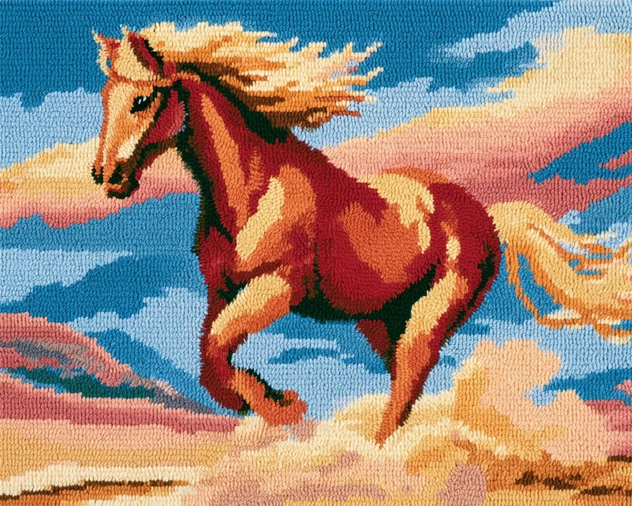 FWRTYCB Latch Hook Rug Kit Horse