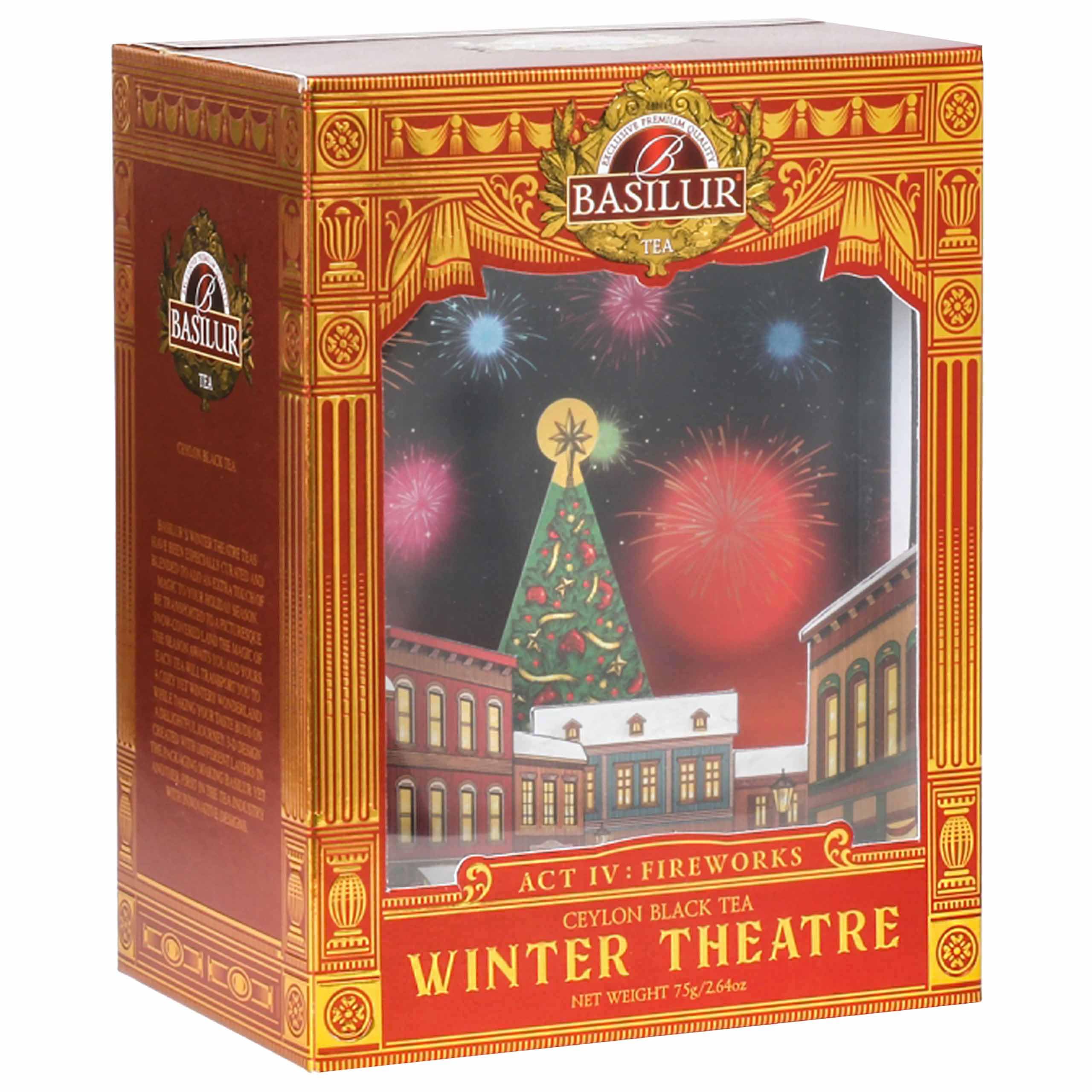BASILUR Winter Theatre ACT IV - Czarna herbata liściasta, cejlońska Orange Pekoe 75g x6
