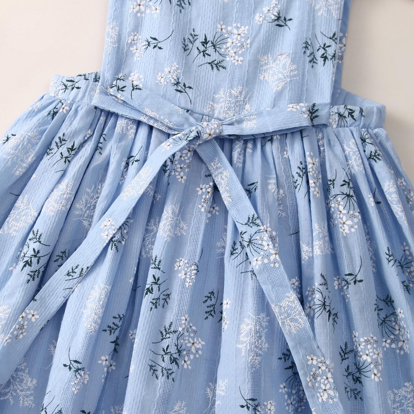 Toddler Girl Cotton Linen Summer Dress Suspender Sleeveless Button Beach Girls Sundress - Image 5