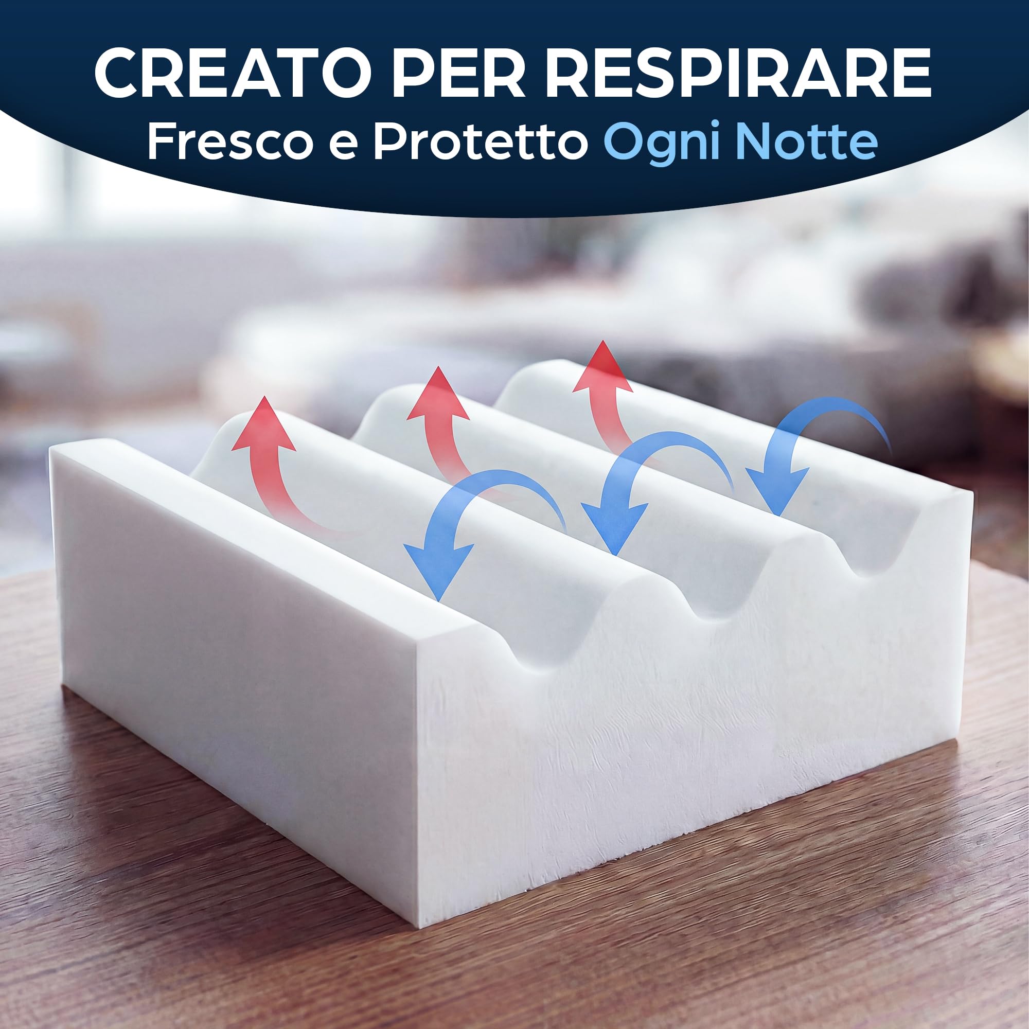Topper Matrimoniale 160x190 in Foam per Materasso Correttore Alto 6 cm con Rivestimento Sfoderabile e Lavabile Futon Top per Letto e Divano Letto per Massimo Comfort e Sonno Migliore