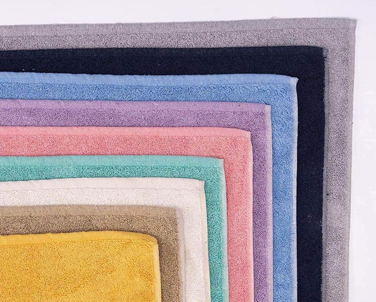 EmporioHome Badematte Badteppiche, Teppich für Badezimmer, rechteckig, aus Baumwolle, hohe Qualität, hergestellt in Italien (hellblau)