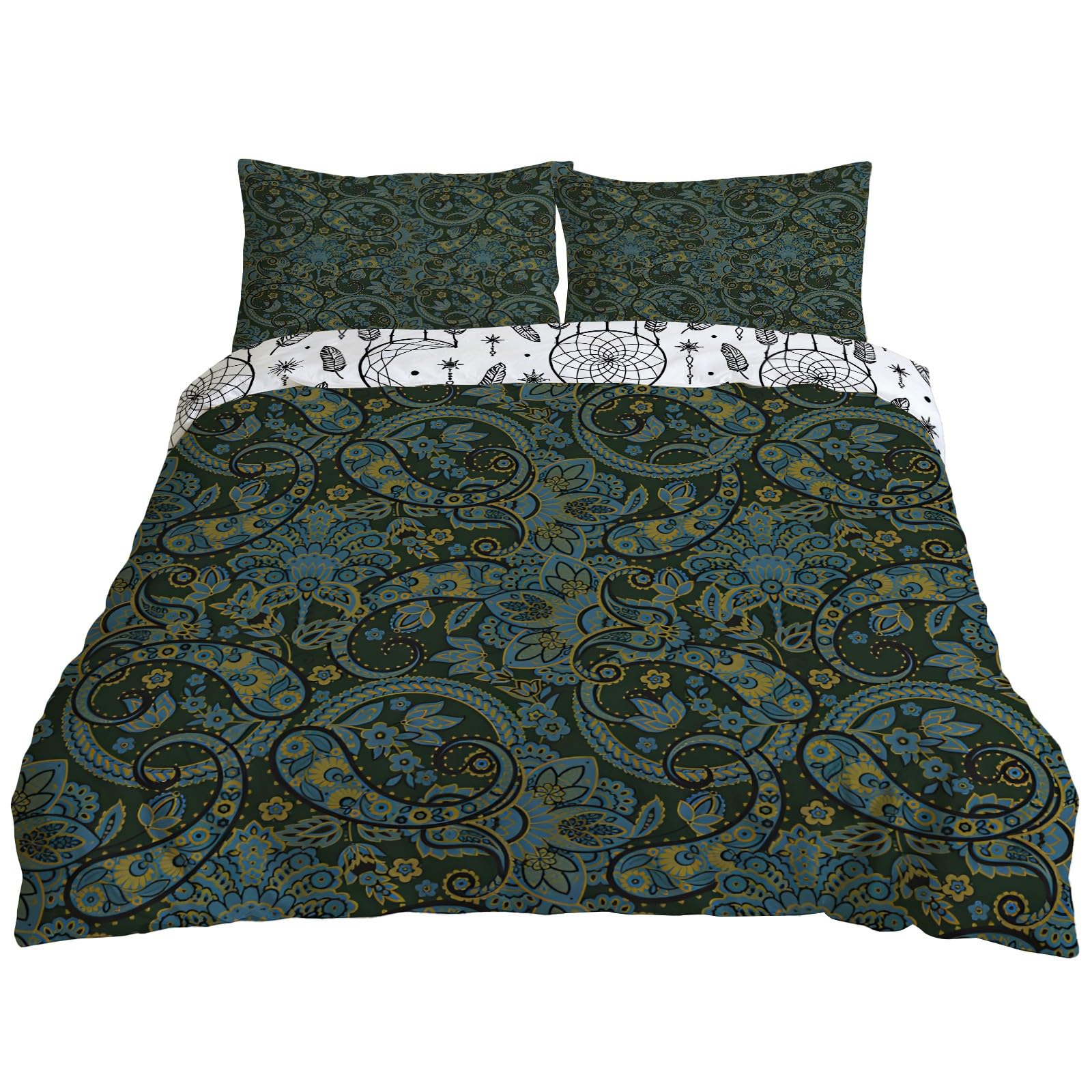 Housse de couette grand 240x220 motif attrape-rêves pour chambre cocooning