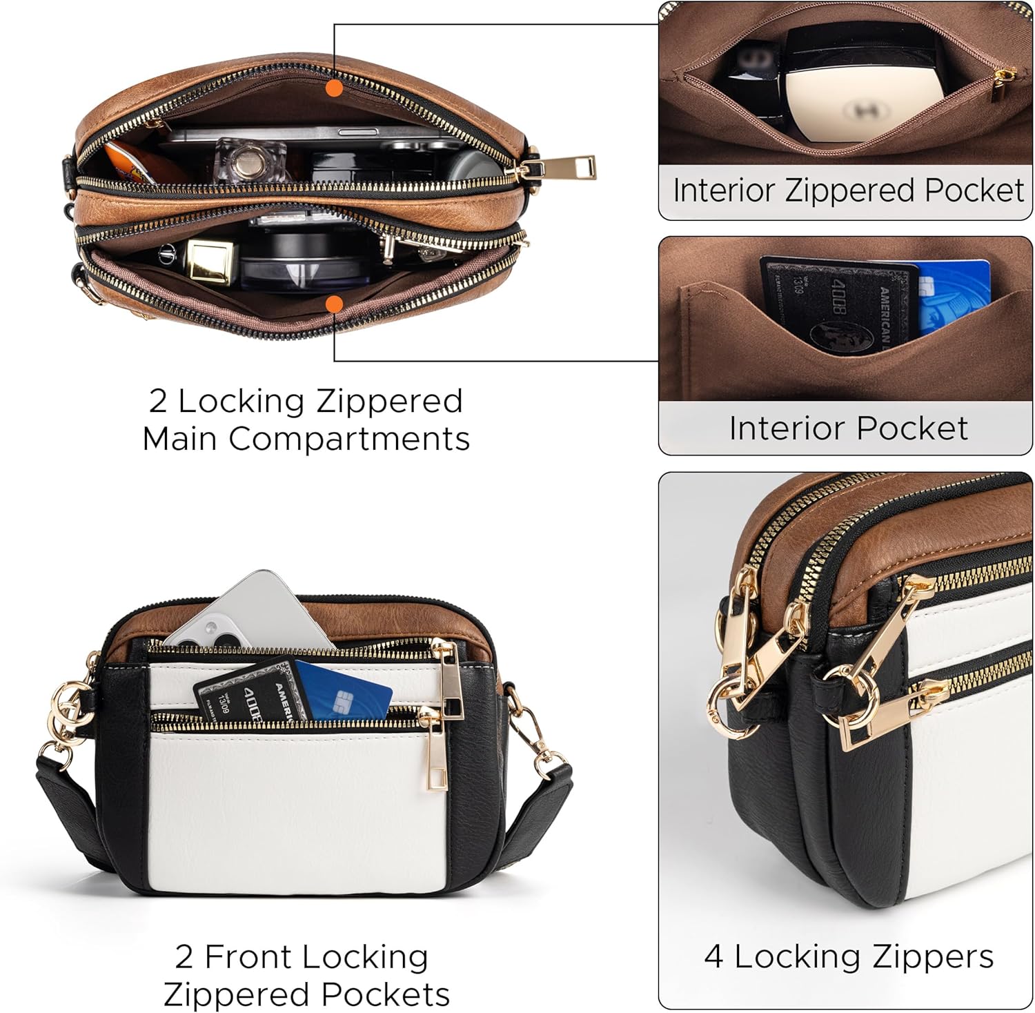 Anti Theft Crossbody Bag for Women, Slash-resistant RFID Blocking Travel Purses, Small Shoulder Bag Handbag - Image 5