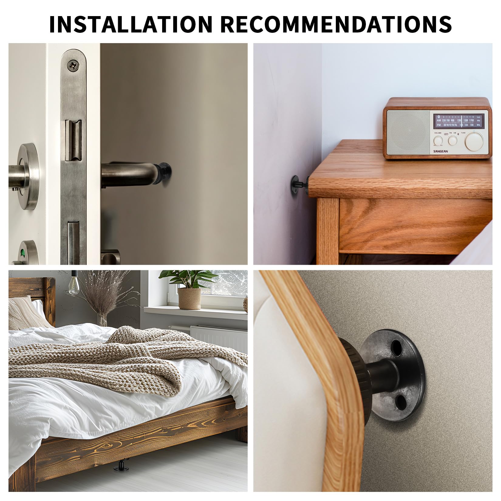 Lot De 4 Pieds De Meubles Réglables Durables Pour Armoires