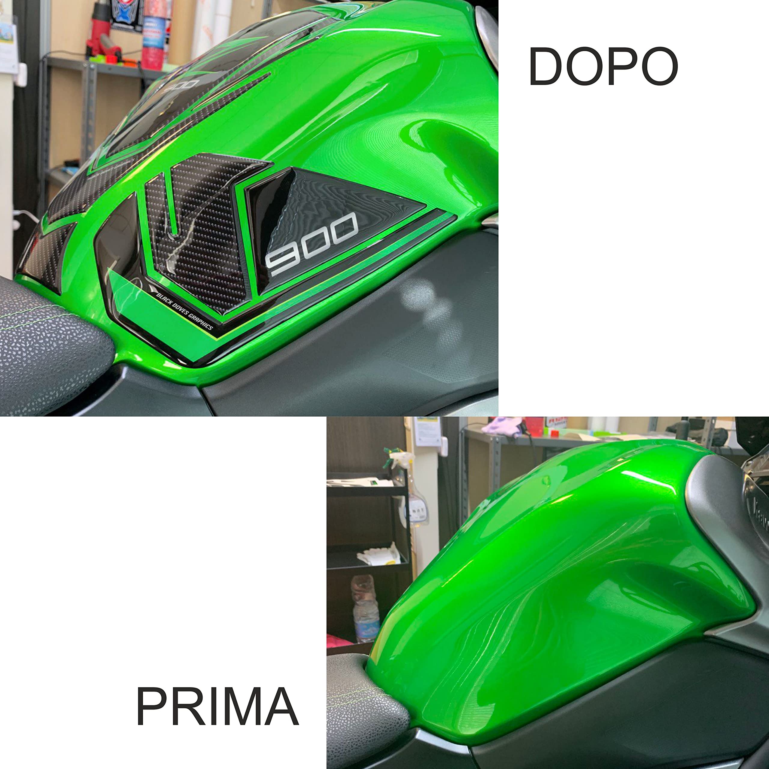 Naklejki żywiczne na zbiornik na czołg, kompatybilne z MOTO KAWASAKI Z900 Z 900 (ochrona zbiornika bocznego)
