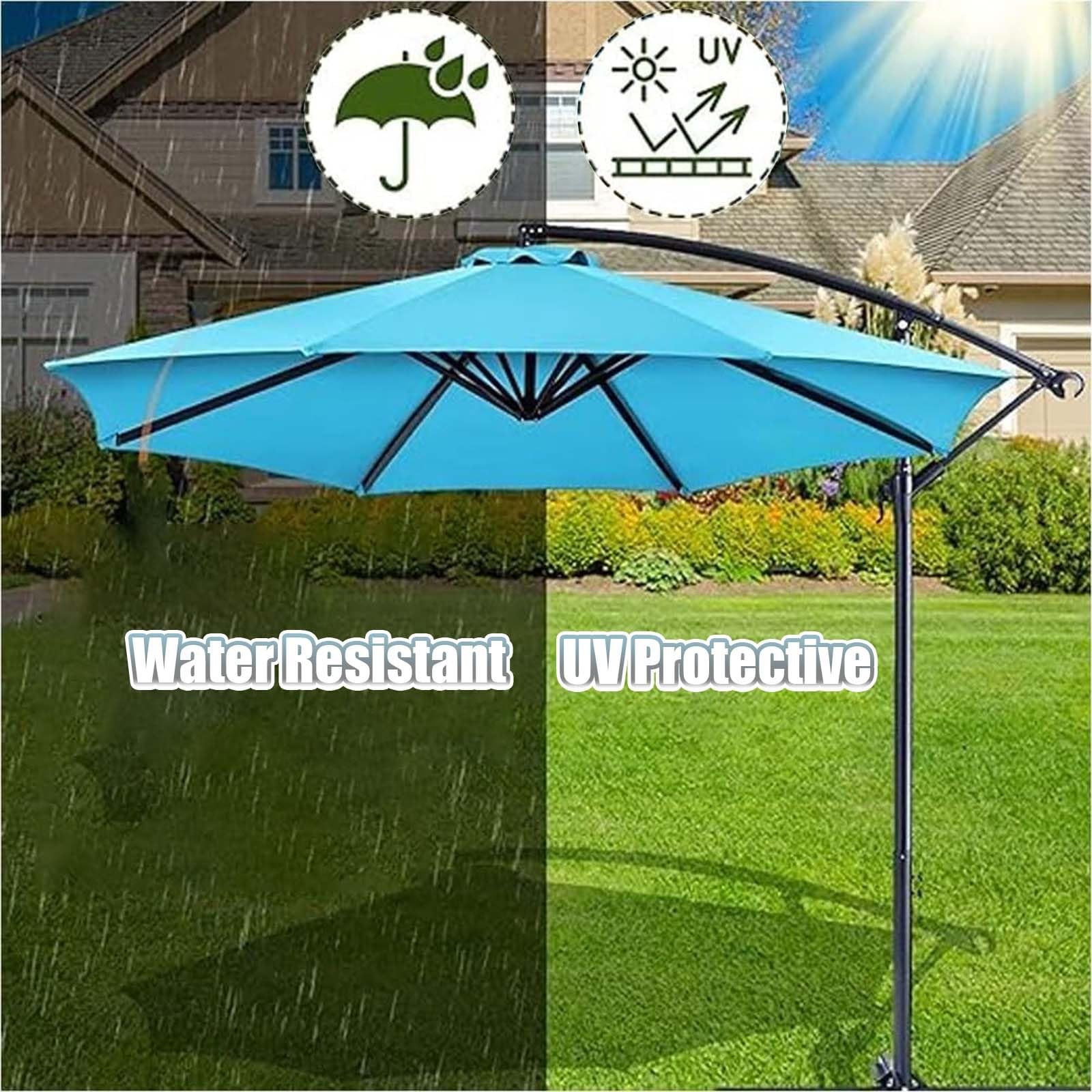 Zapasowy baldachim na parasol targowy / 3,5 m gruba tkanina poliestrowa ochrona przed promieniowaniem UV pokrowiec na parasol ogrodowy łatwy w instalacji odporny na warunki atmosferyczne na zewnątrz e
