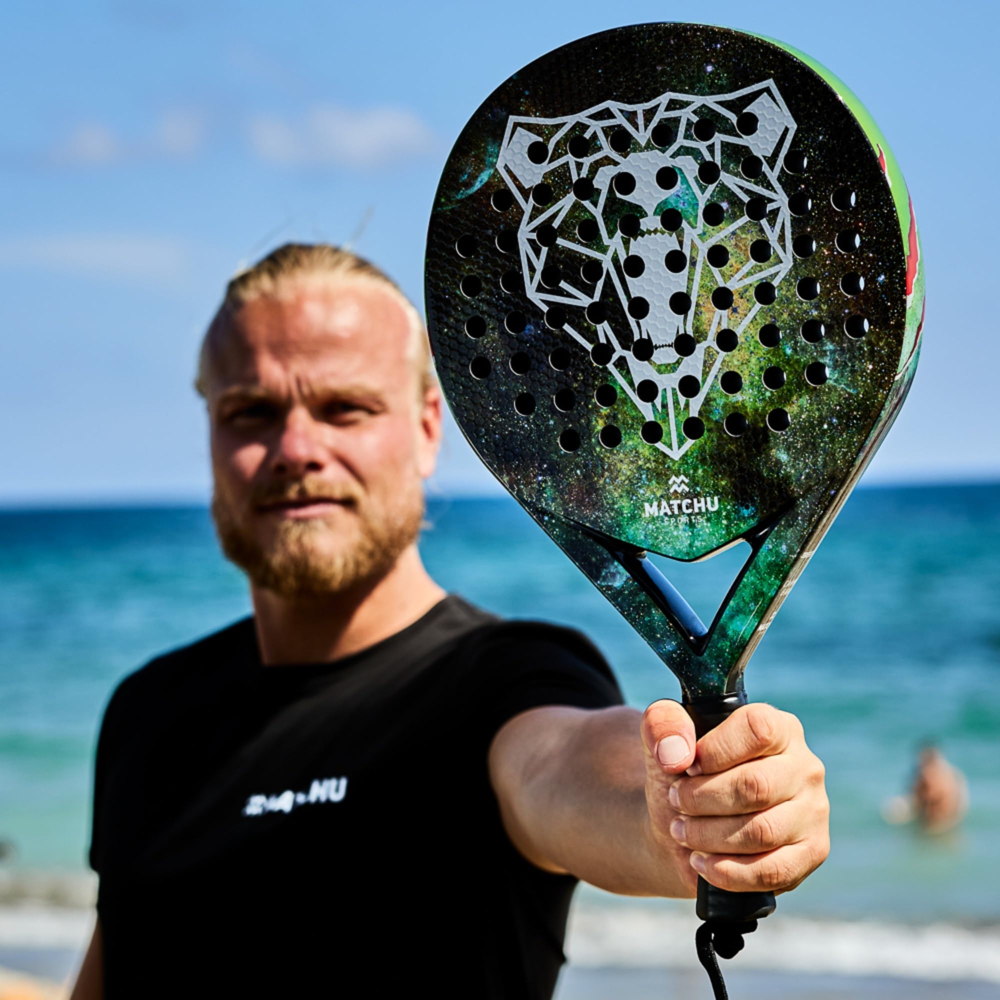 MATCHU - Pala de Pádel + Bolsa de Pádel - (3K/18K) 100% Carbono - Tecnología de Agarre 3D - Niños y Adultos - Principiantes y Jugadores Experimentados