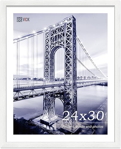 Miniatura 9 de VCK Marco de Madera de 18x24 Pulgadas para Pósteres, Impresiones, Fotos, Imágenes, Mapas, Certificados y Obras de Arte Negro