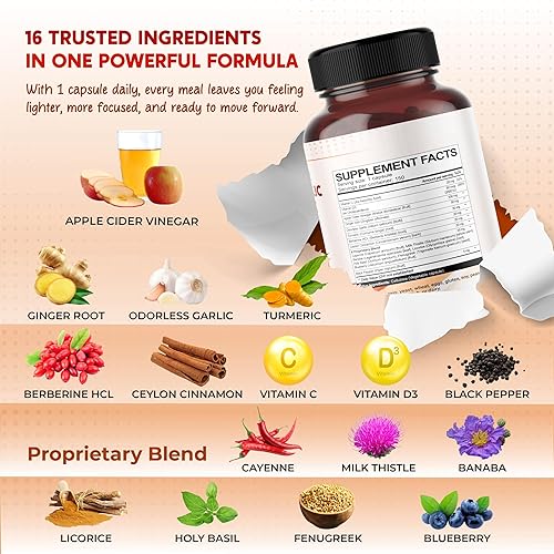 Miniatura 4 de Vinagre de sidra de manzana Jengibre Ajo Inodoro Cúrcuma Berberina