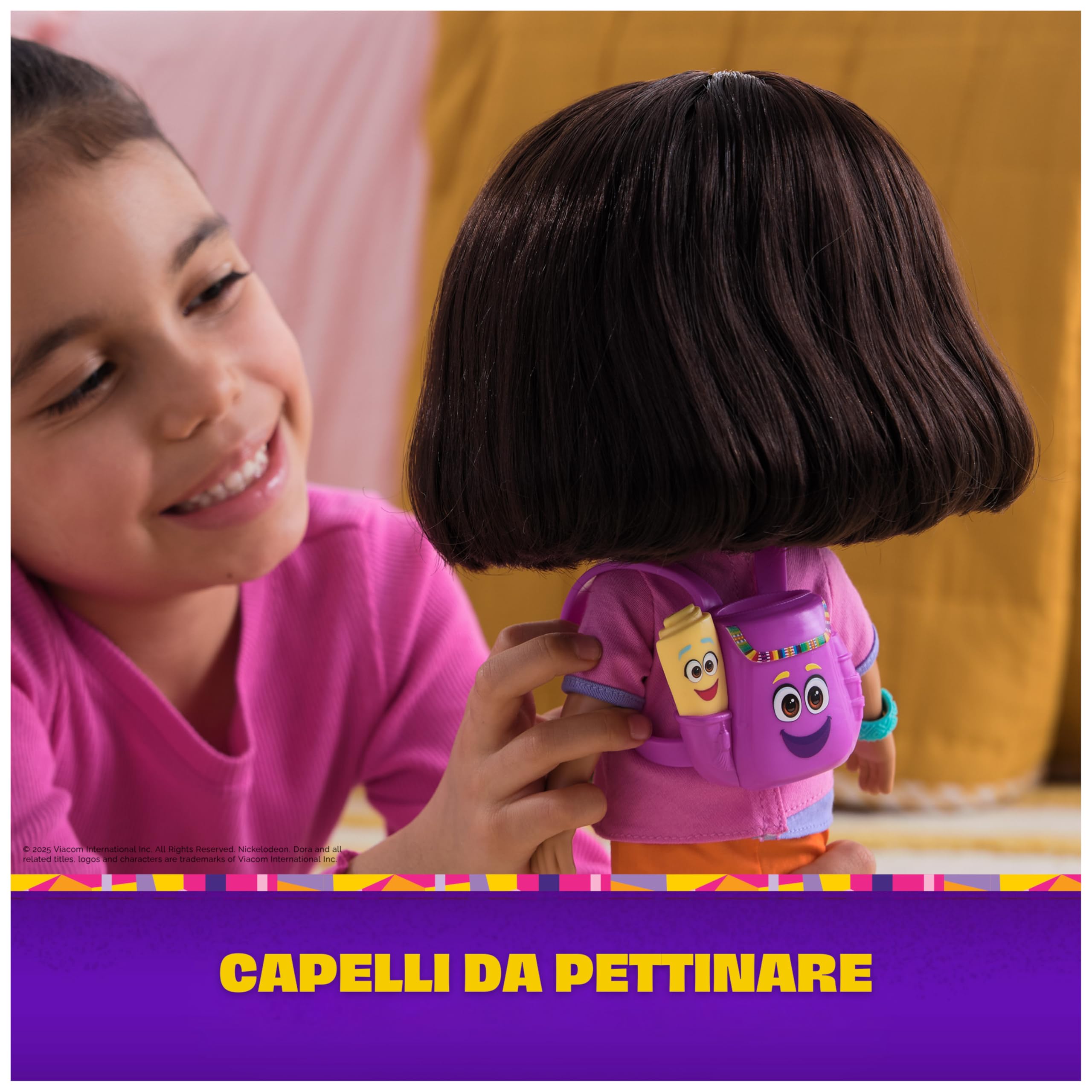 Dora l'Esploratrice, Bambola Canta ed Esplora con Musica, Effetti Sonori, Frasi Bilingue, Abiti e Accessori per Bambole, Giocattoli per Bambine e Bambini, 3+ Anni