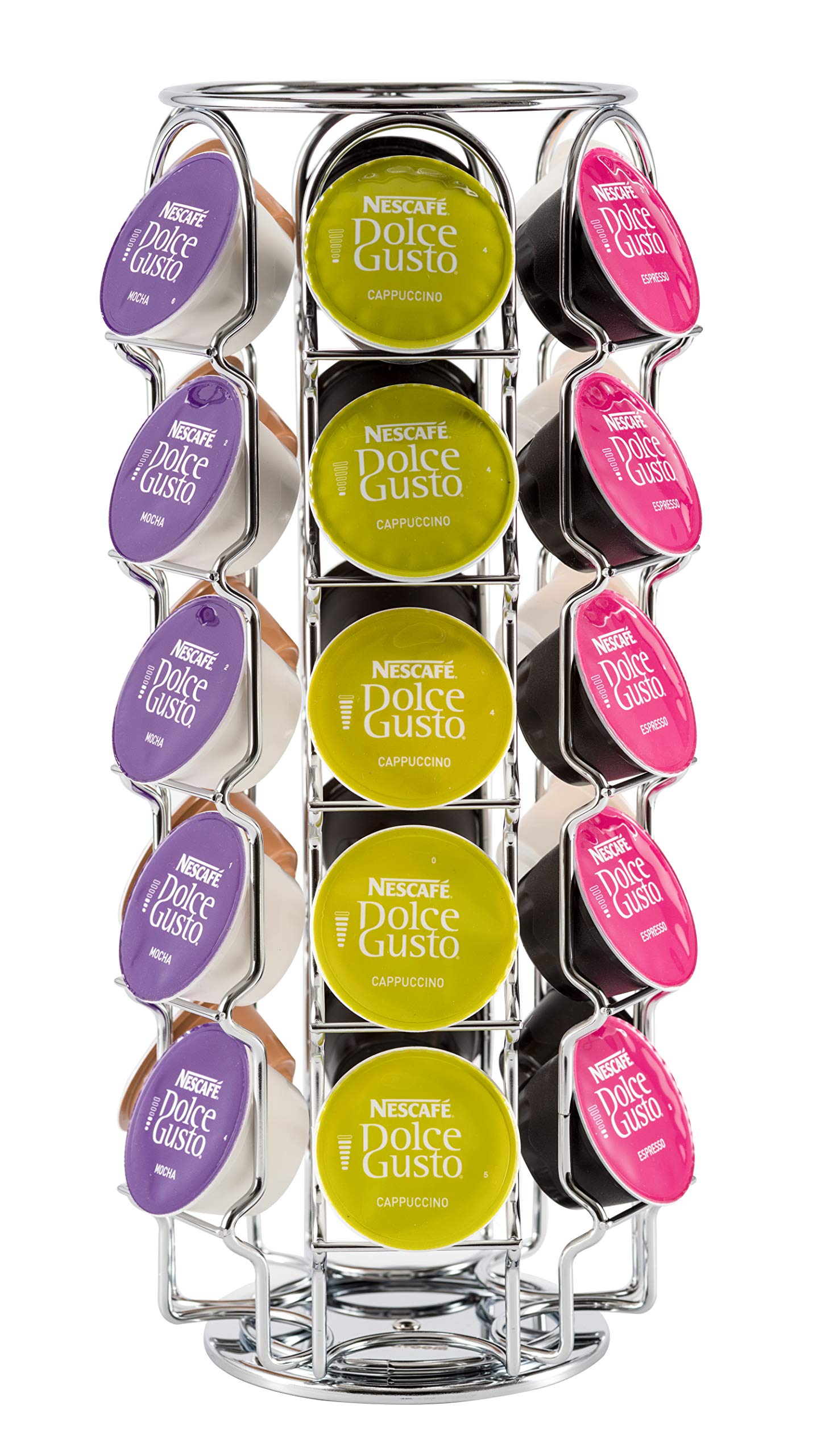 Dolce Gusto Pod Holder Stores 30 Coffee Capsules | Stainless Steel with a Chrome Finish | Unbeatable Quality Guaranteed Babavoom®