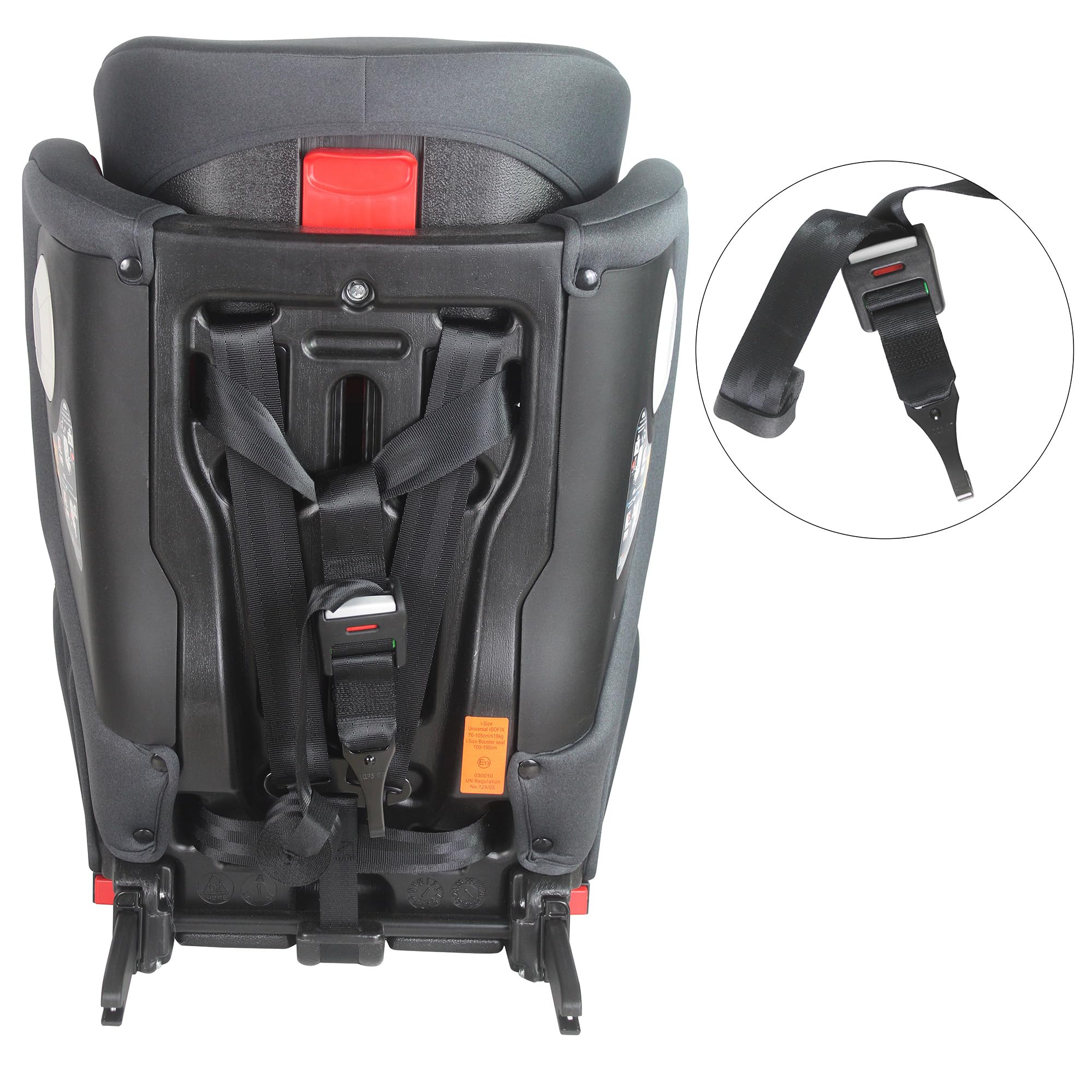 XOMAX LM238 Seggiolino per bambini con ISOFIX I che cresce con te I 9-36 kg, 15 mesi -12 anni, gruppo 1/2/3 I Cintura a 5 punti e a 3 punti I Rivestimento sfoderabile e lavabile I ECE R129 I antracite