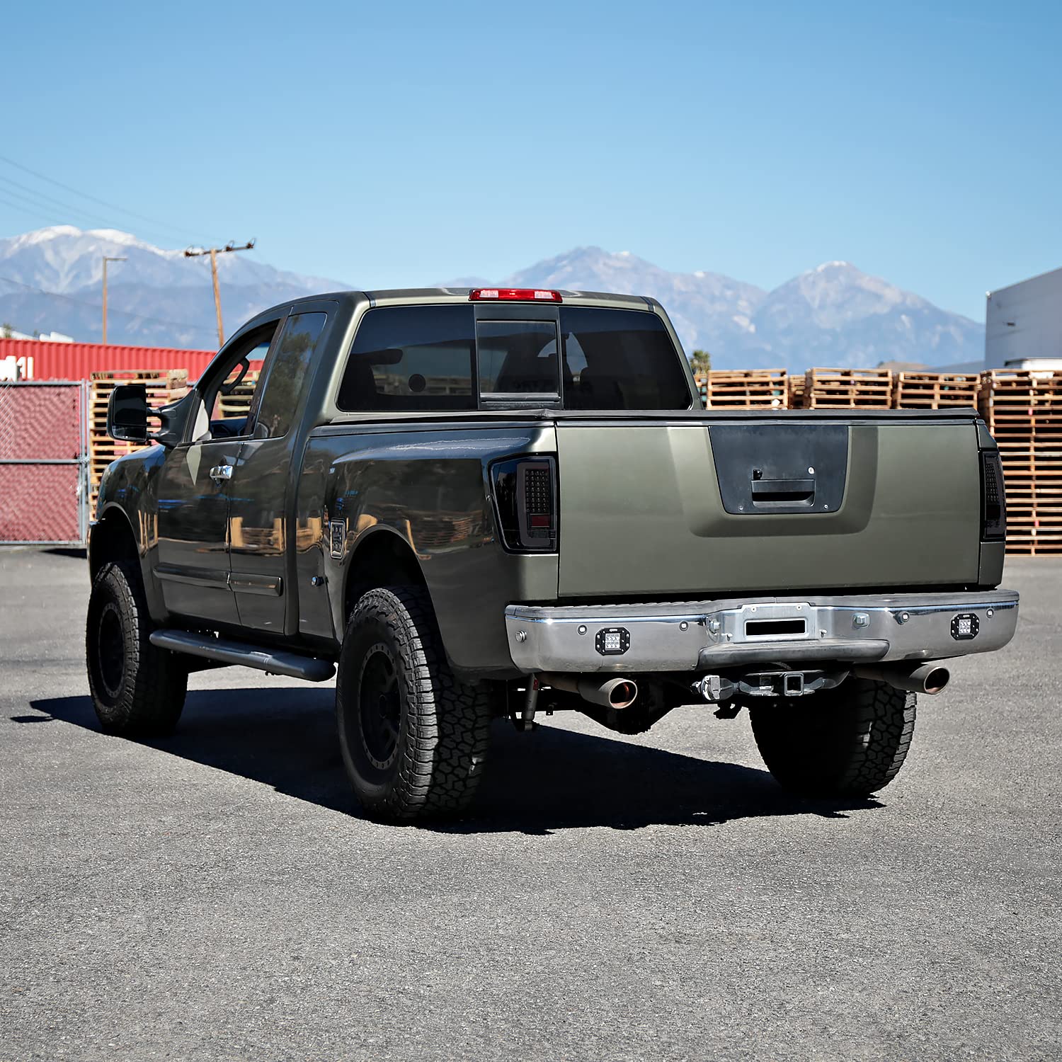 Spec-D Tuning Smoke LED Tail Lights For 2004-2015 Nissan Titan (Without Utility Bed) - Left & Right Pair