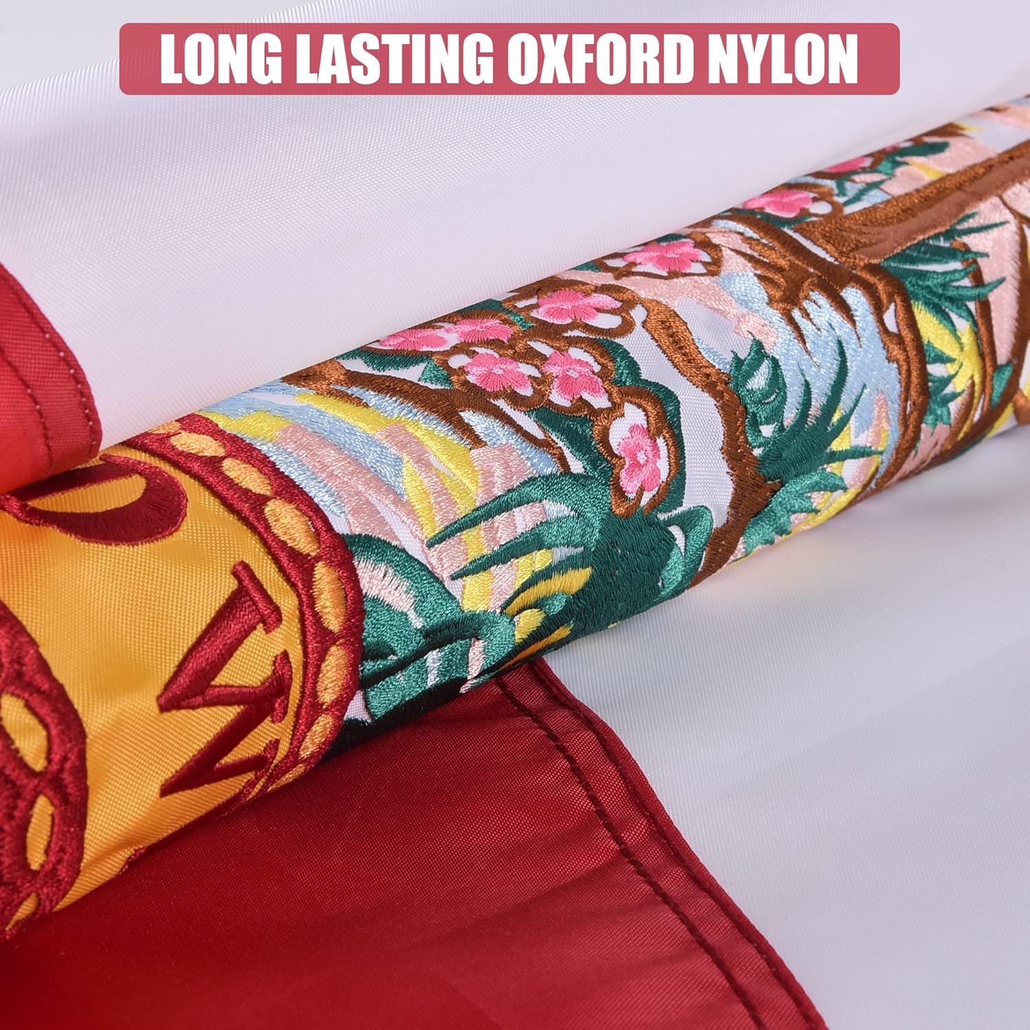 Florida State Flag 3x5 Ft, Deluxe Full Embroidered Heavy Duty 100% Polyester Durable FL Outside Flags, Indoor/Outdoor, Sewn Stripes and Brass Grommets - Image 3