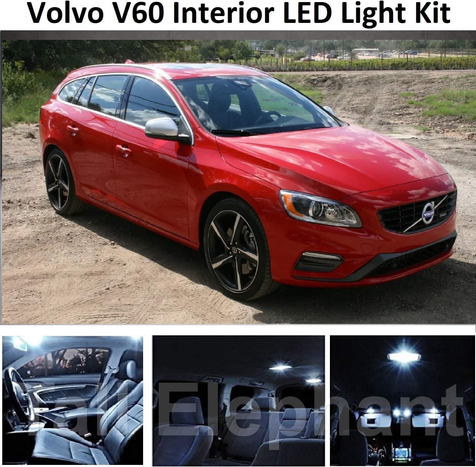 Tall Elephant - PREMIUM V60 2010+ LED INTERIOR UPGRADE KIT BULB SET XENON WHITE UK SELLER