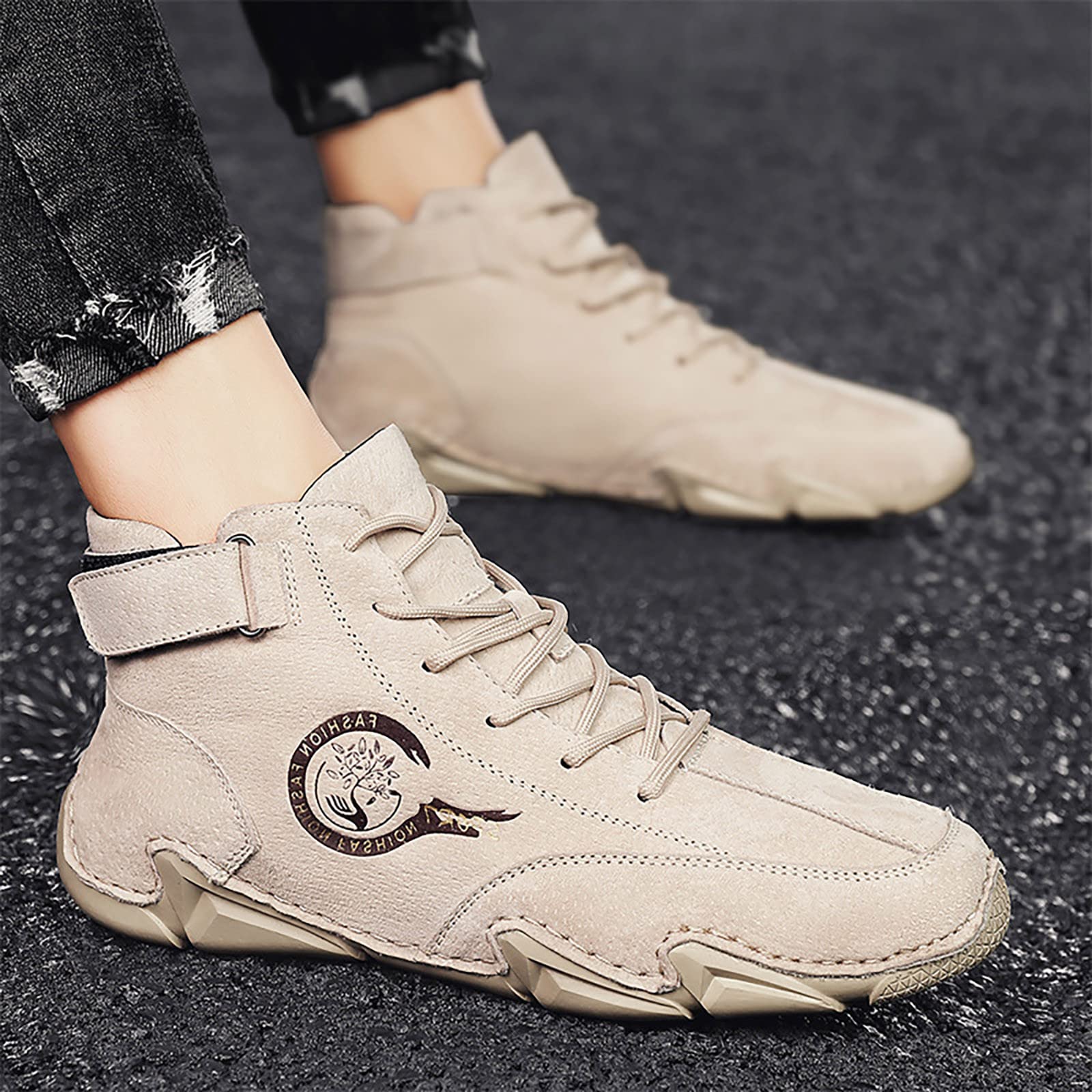Zapatillas de piel sintética para hombre, transpirables, para primavera y