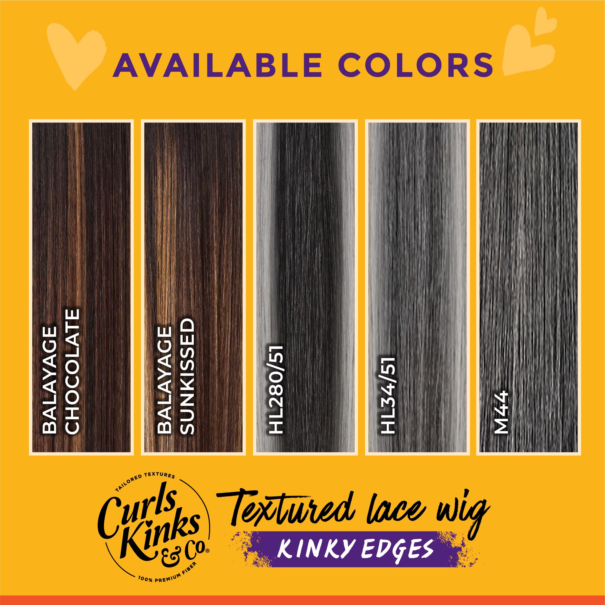 Sensationnel Curls Kinksandco Kinkyedges Wig - Kinky Roller Set da 25,4 cm e parte in pizzo naturale con texture kinkytexture, per capelli naturali 3C a 4C (1B OffBLACK)