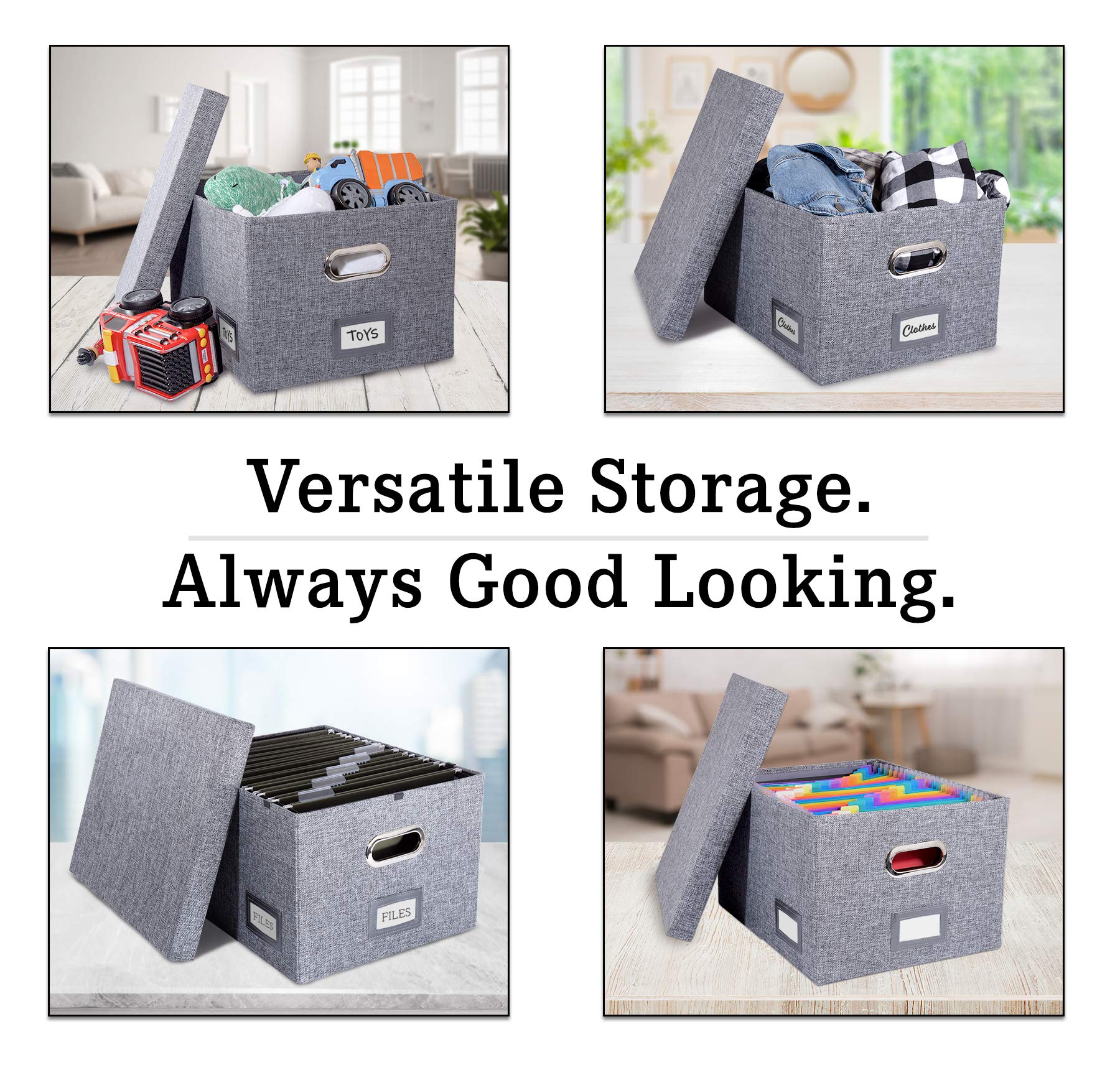 GRSQYS File Organizer Box - File Boxes For Hanging Files