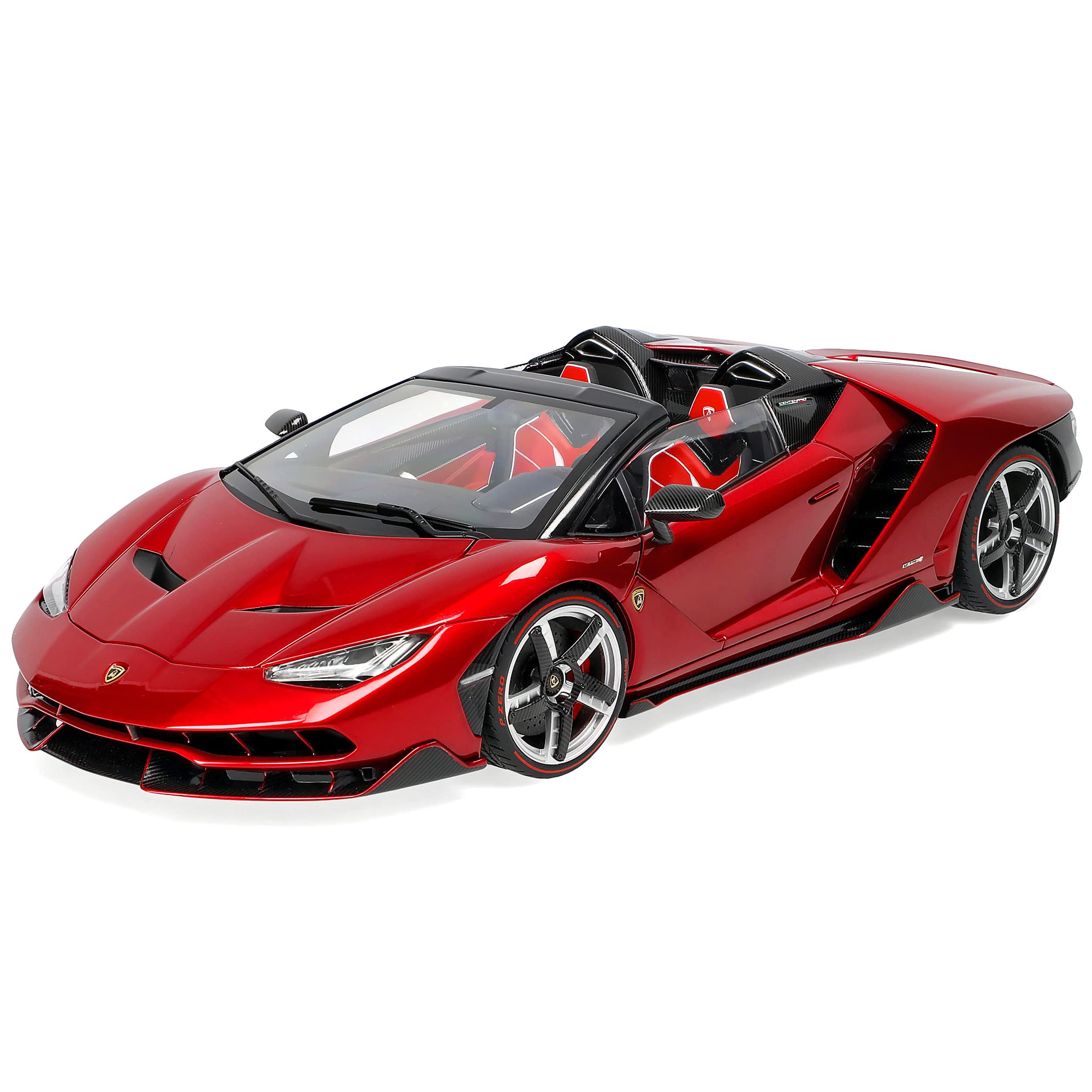 alles-meine.de GmbH Lamborgihini Centenario Roadster Cabrio Metallic Rot 2016-2018 79207 1/18 Auto*Art Modell Auto mit individiuellem Wunschkennzeichen