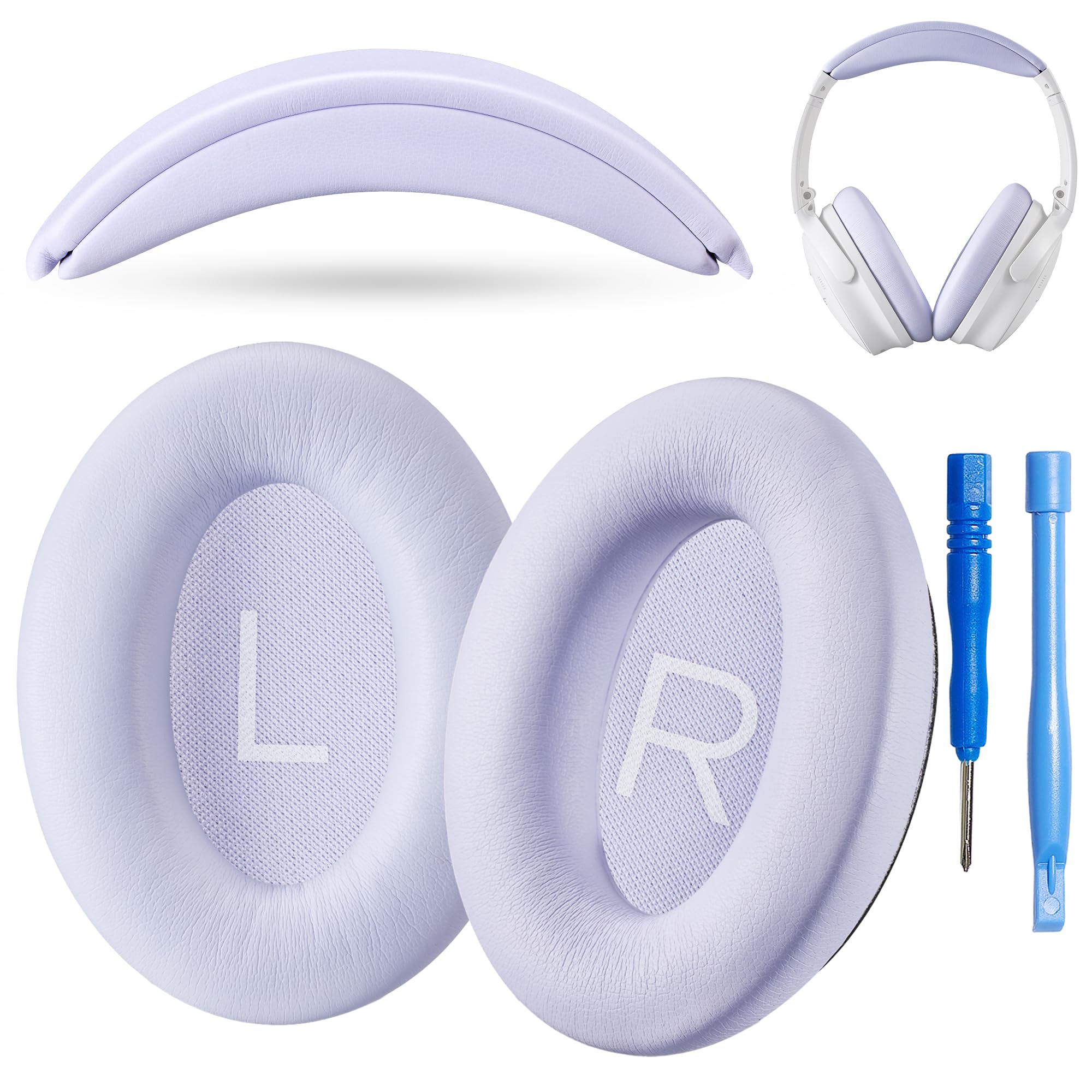 AHG Accessory House Global Replacement QC Ear Pad and Headband Pad Kit Cushion. Compatible with Bose QuietComfort (2023) QC45 QCSE QC35 II Wireless