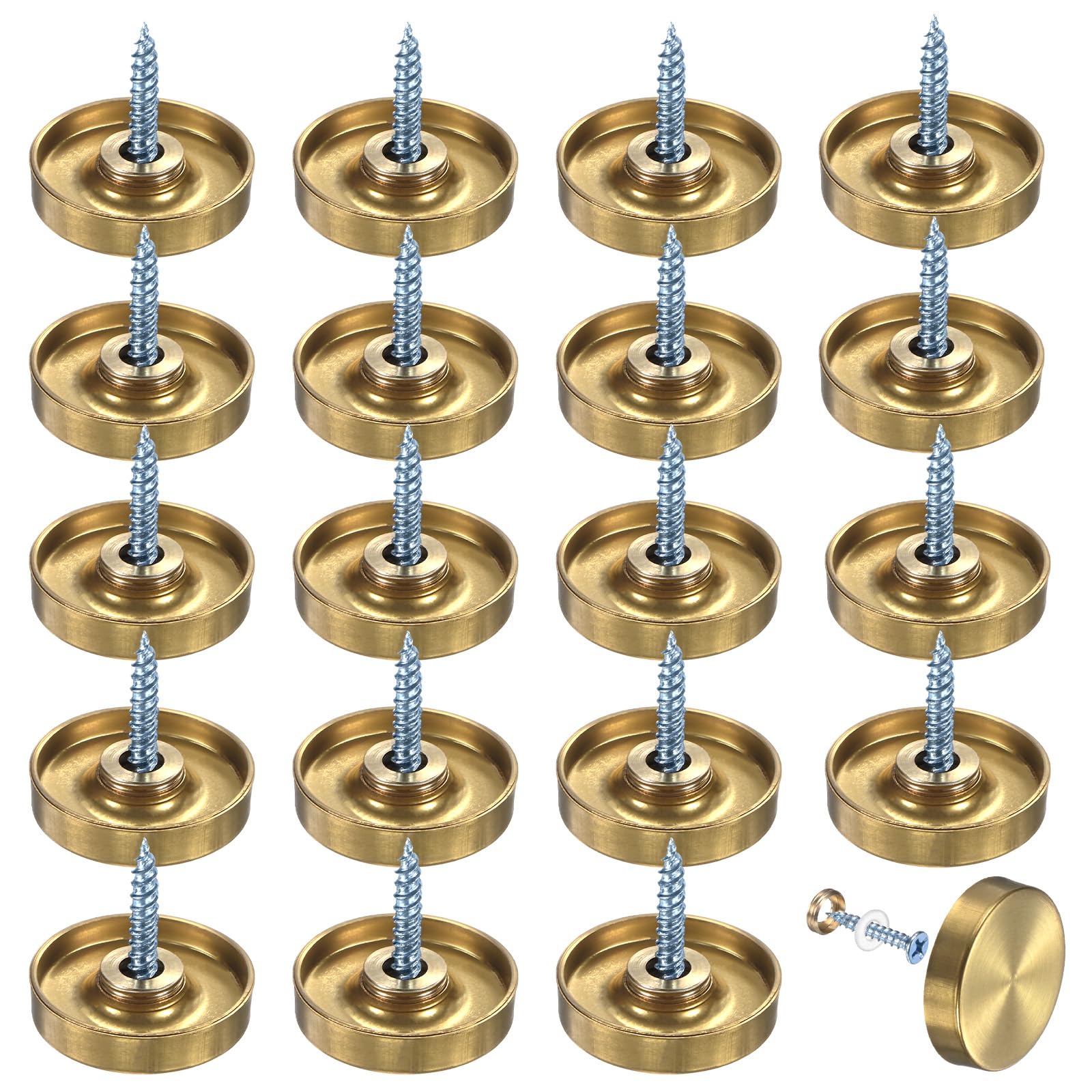 Rose Gold Screw Caps - 20 Pack for Furniture & Hardware -11 Rose Gold Screw Caps - 20 Pack for Furniture & Hardware -11