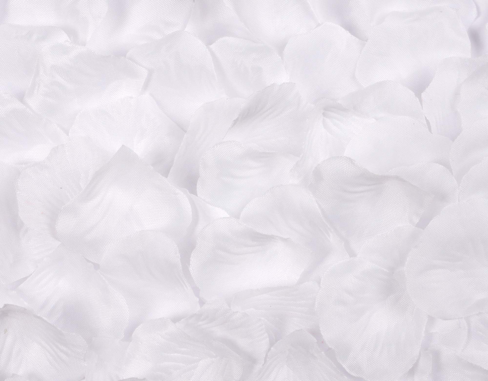 Best Artificial Silk Rose Petals Flower Confetti Wedding Bridal Valentine Arrangement Engagement Party Decoration (White, 1000)