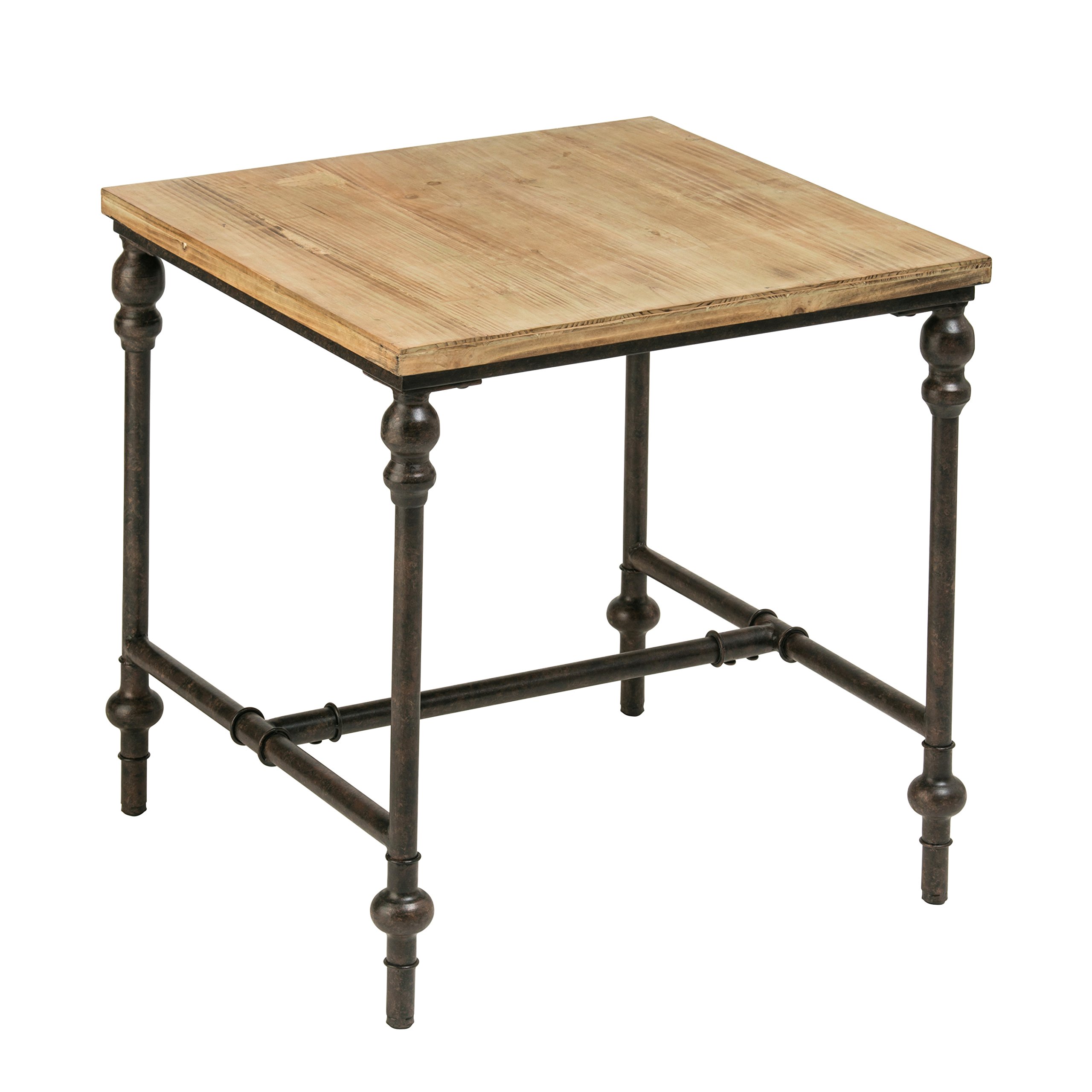 Premier Housewares Tribeca Side Table, Wood, Natural, 55 x 55 x 55 cm