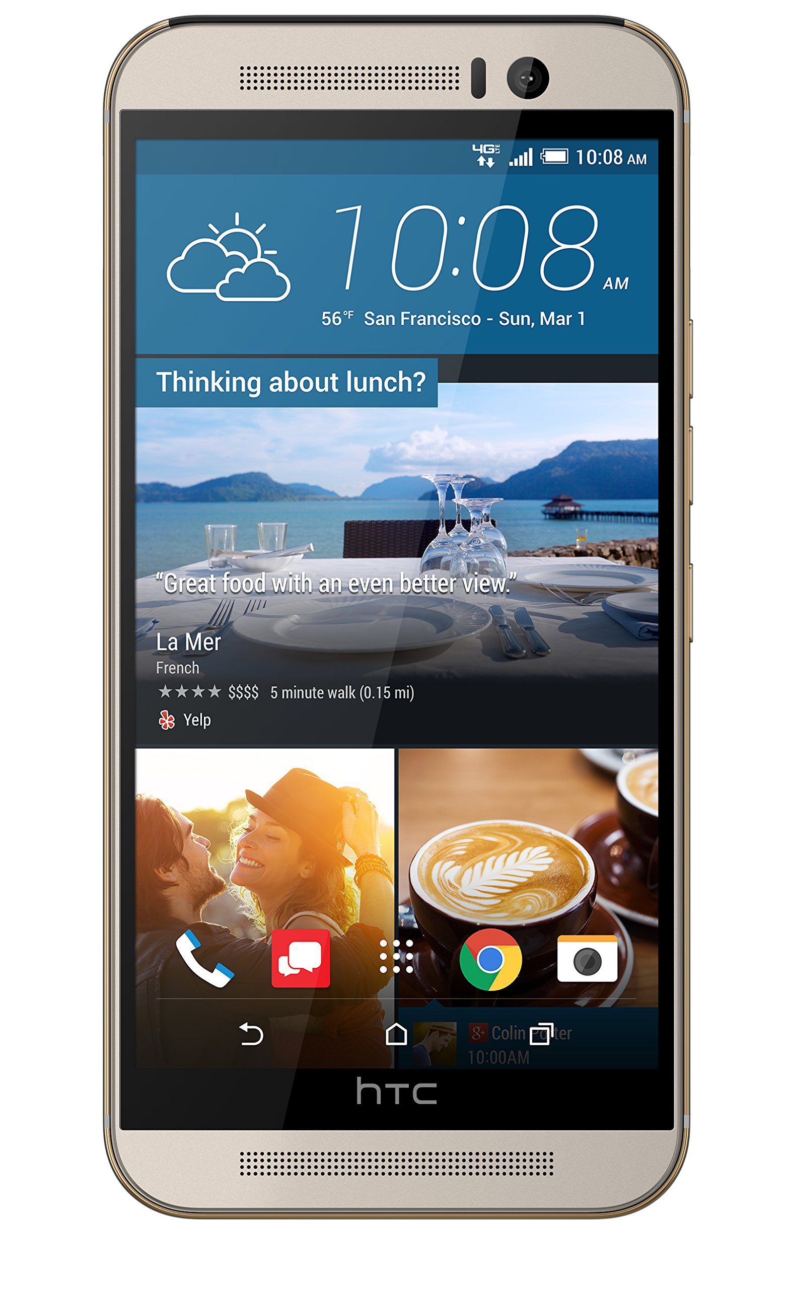 HTC One M9 Gold on Silver 32GB AT&T product thumbnail 2