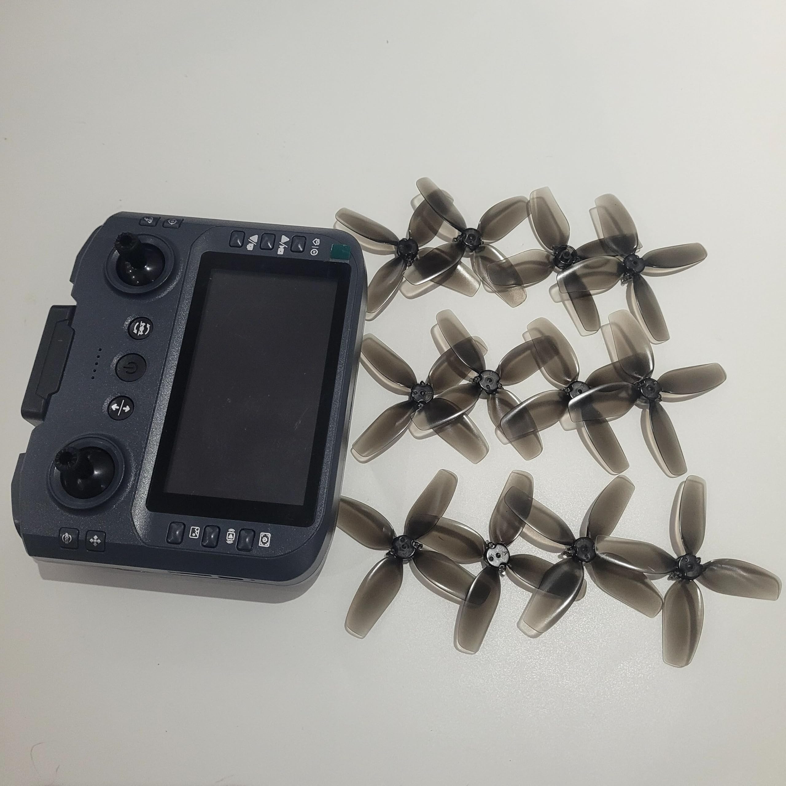 Kit de dron cuadricóptero RC S156 con Pantalla y Controlador, Incluye 12 hélices diseño Hoja Arce
