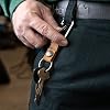 Carhartt unisex adult Nylon Duck Key Keeper, Durable Keychain With Self-locking Clip Wallet, Nylon Duck (Carhartt Brown), One Size US