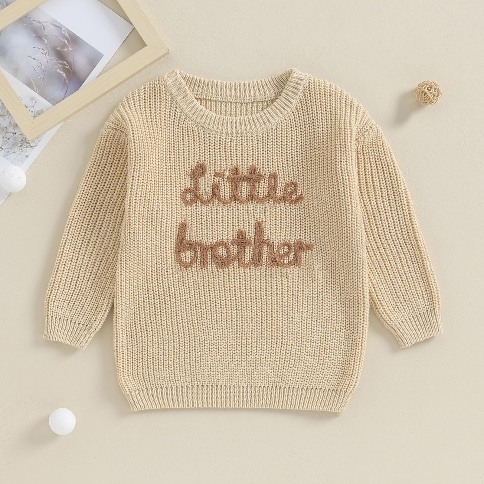 Geagodelia Ropa de hermano mayor, para hermano mayor, jersey para hermano pequeño, primavera, otoño e invierno