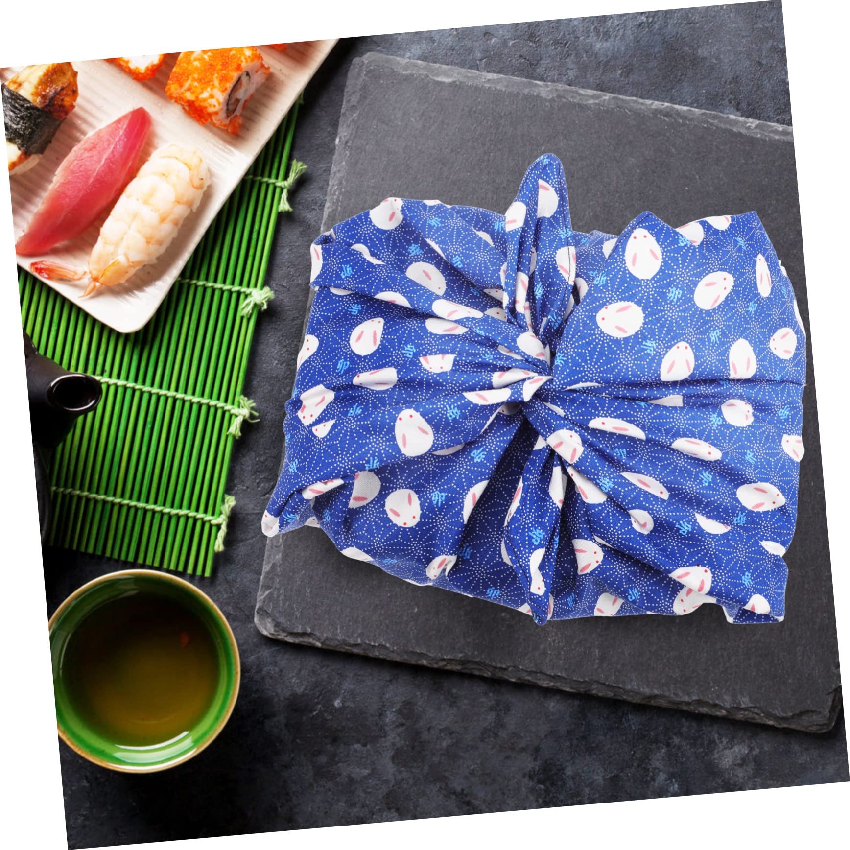 Alipis Japanese Fabric Wrap Handkerchief Square Blue Furoshiki Perfect for Wrapping Decorative Present Scrapbooking