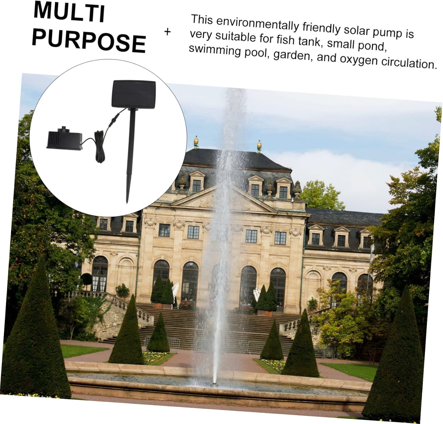 1set Kit for Multi-Purpose Water Pump Automatic Design for Garden Pool and Landscape Decor