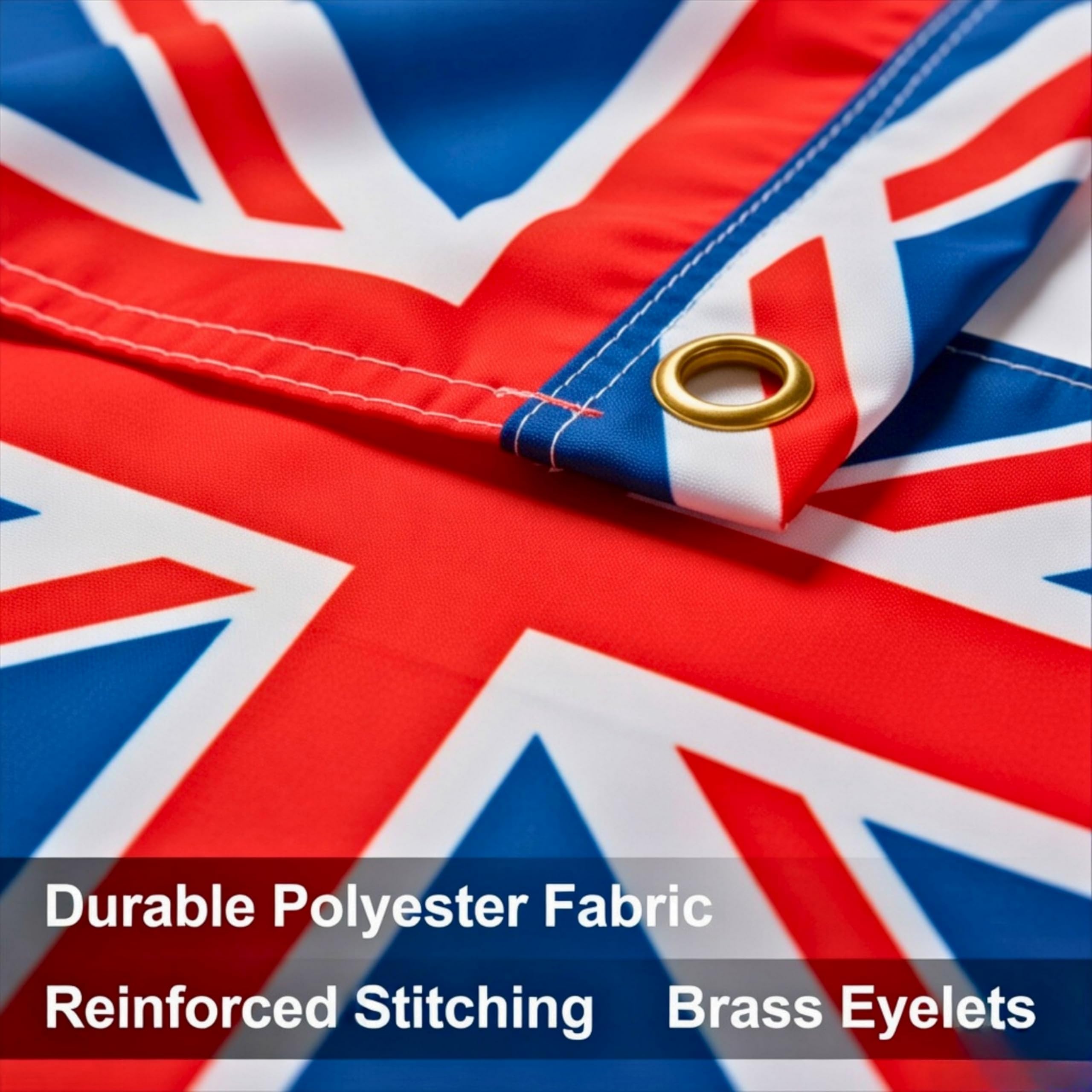 SHATCHI Large 5x3FT Union Jack Flag Britain National Flag New King Charles III Coronation Celebration Garden British Street Party Pub Outdoor Decorations, Red/Blue/White — view 6