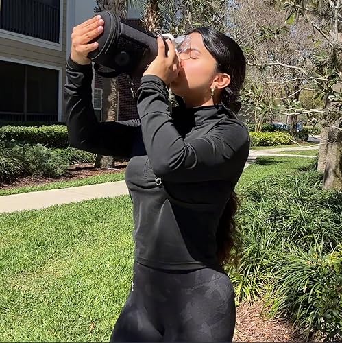 Miniatura 7 de GiNT Botella de agua aislada de acero inoxidable para perros y seres humanos de 37 onzas  Dispensador de viaje a prueba de fugas con cuenco