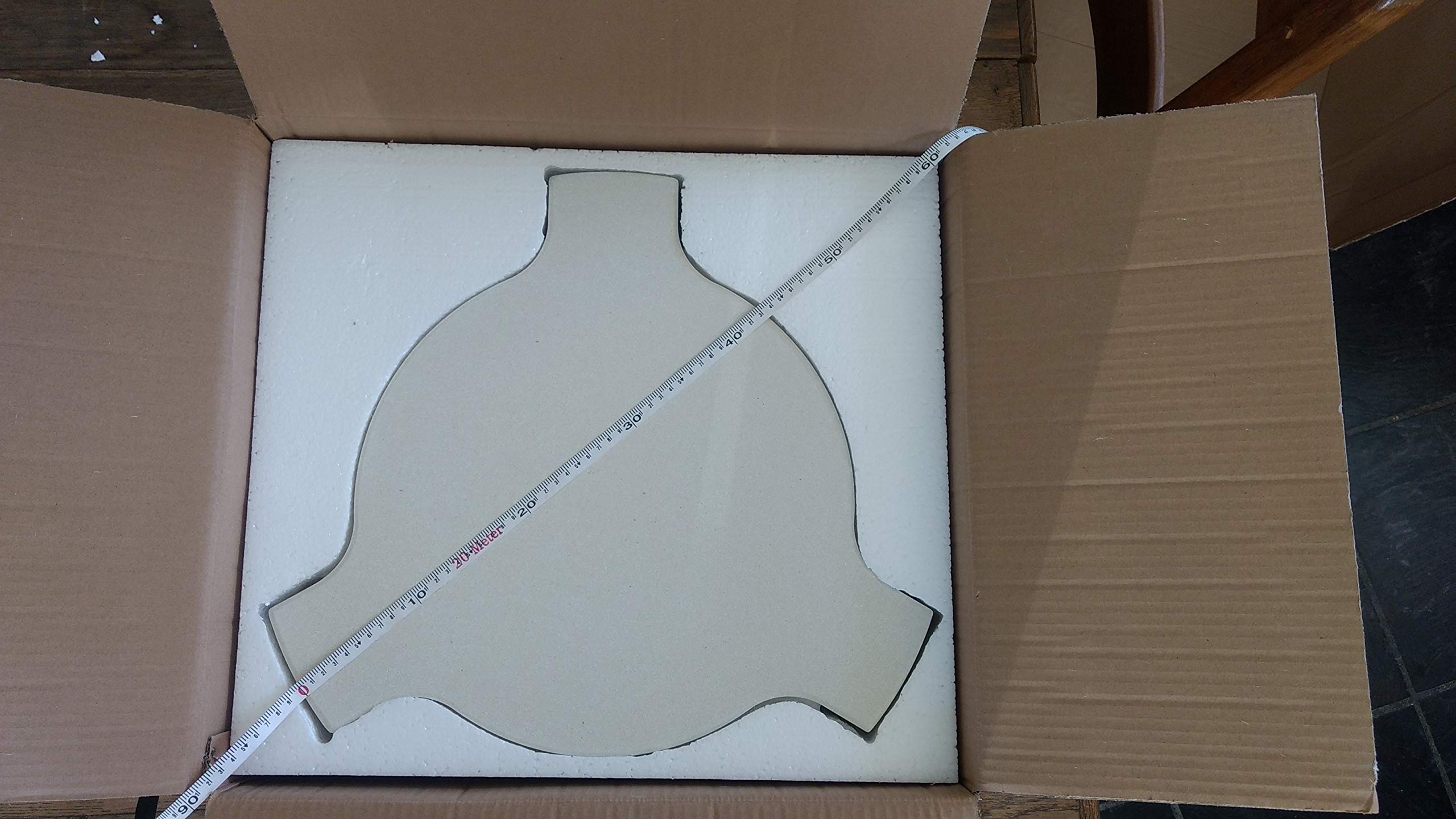 YNNI KAMADO Déflecteur de chaleur universel extra épais pour barbecue Ø 50 cm, pieds 6 cm TQADB4