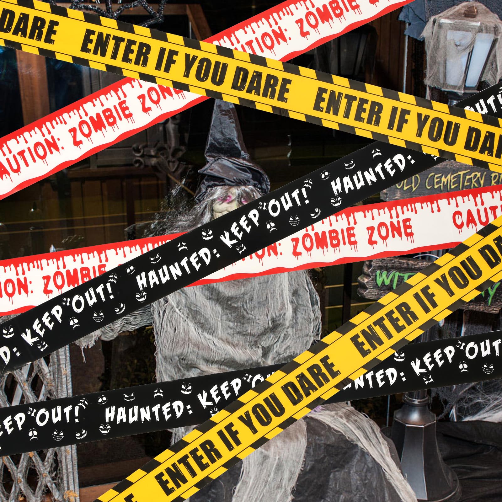 Amazon.co.jp: XIHIRCD ハロウィン注意テープ 3ロール 358.28x2