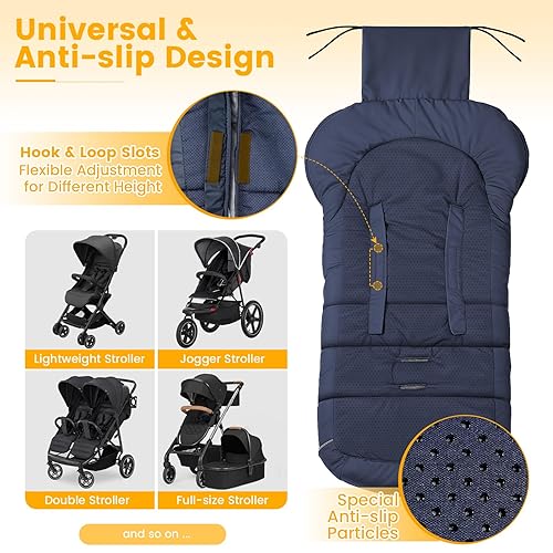 Miniatura 5 de Bolsa de dormir universal, impermeable, para bebé, para cochecito, clima frío