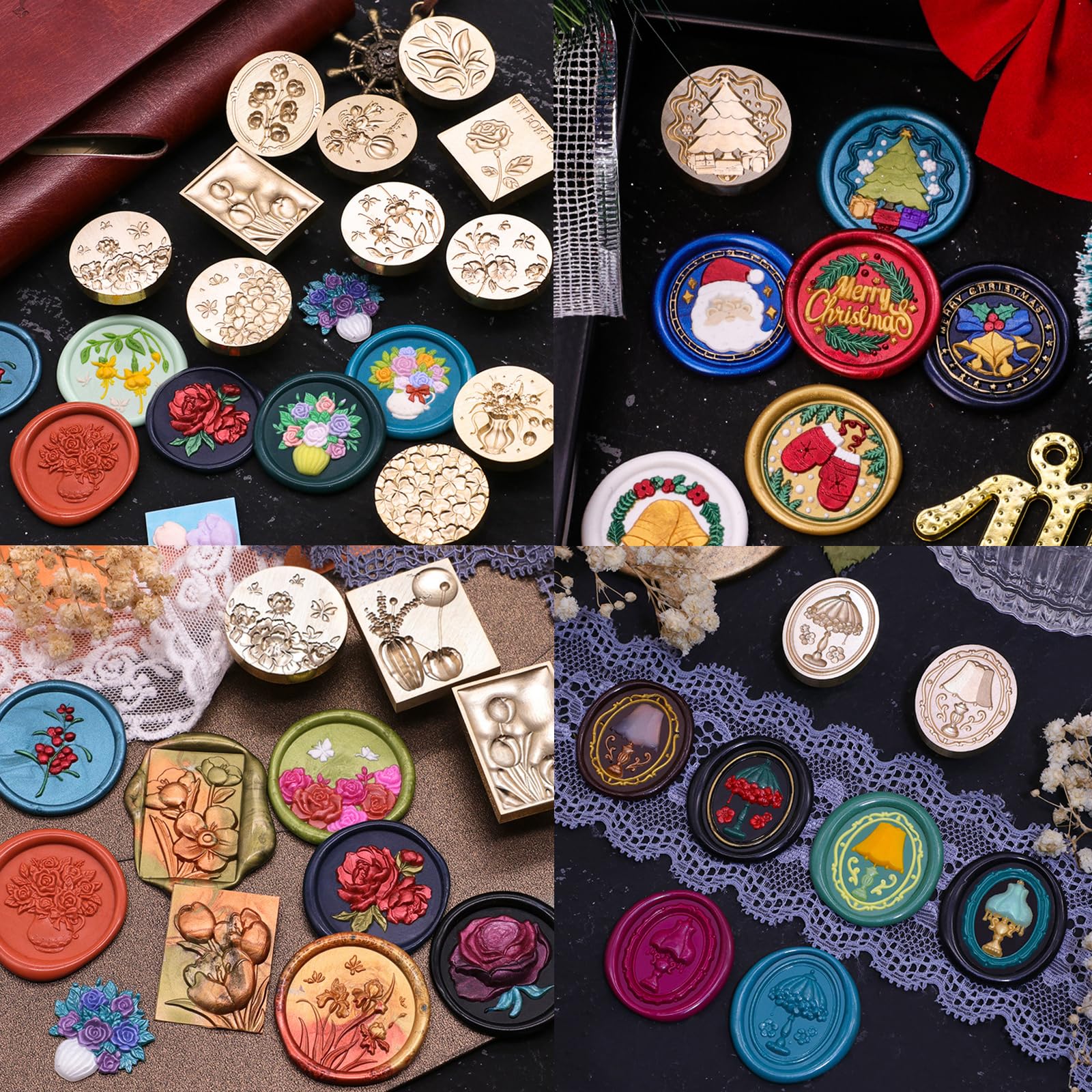 300pcs Christmas Wax Seal Beads - Premium Sealing Wax Pellets In Red, Gold & Green For Holiday Crafts