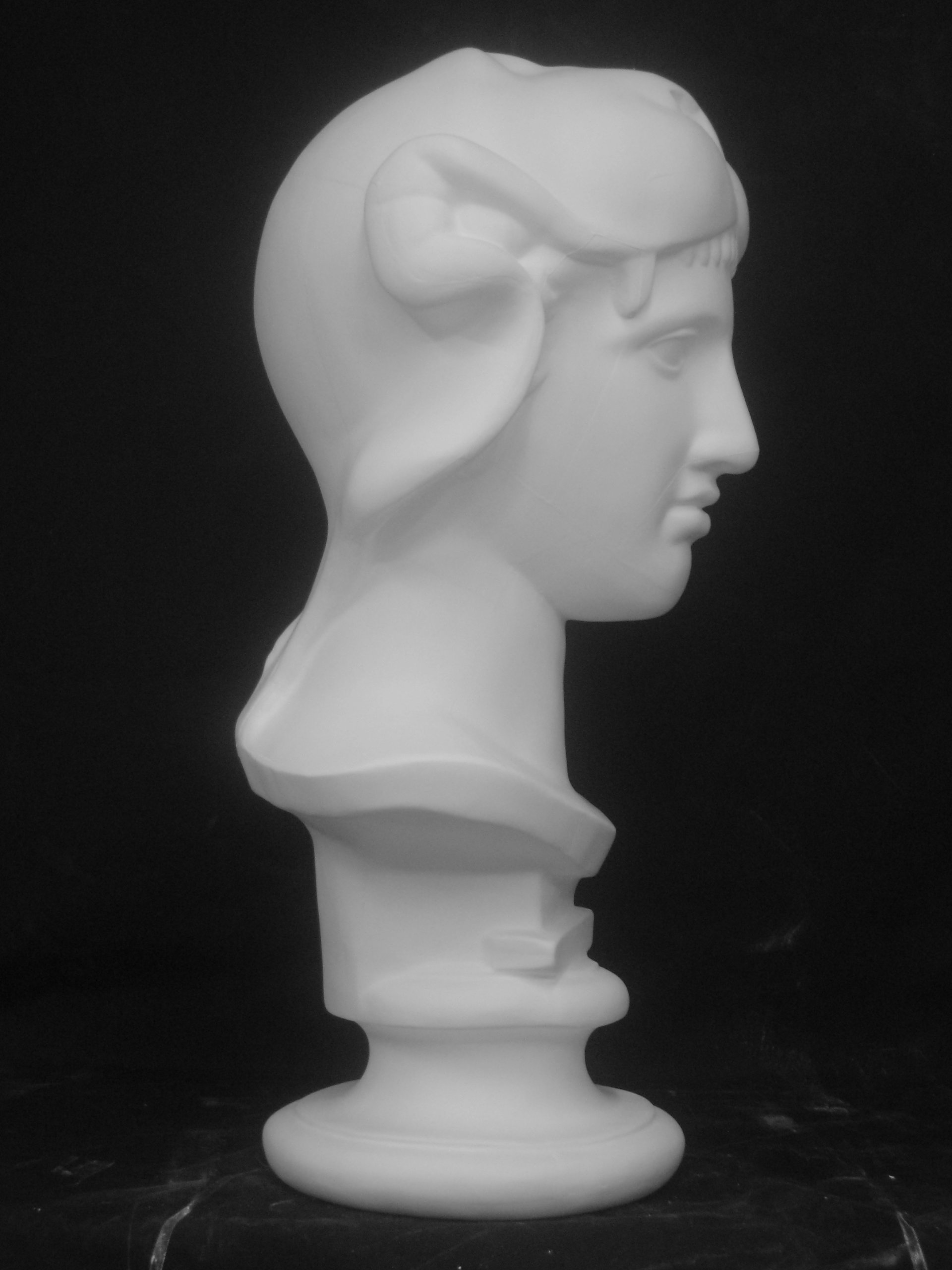 レア!! ブロカント 月桂冠  石膏 胸像  No.2 K-166 セネカ胸像｜石膏像ドットコム（脇本）