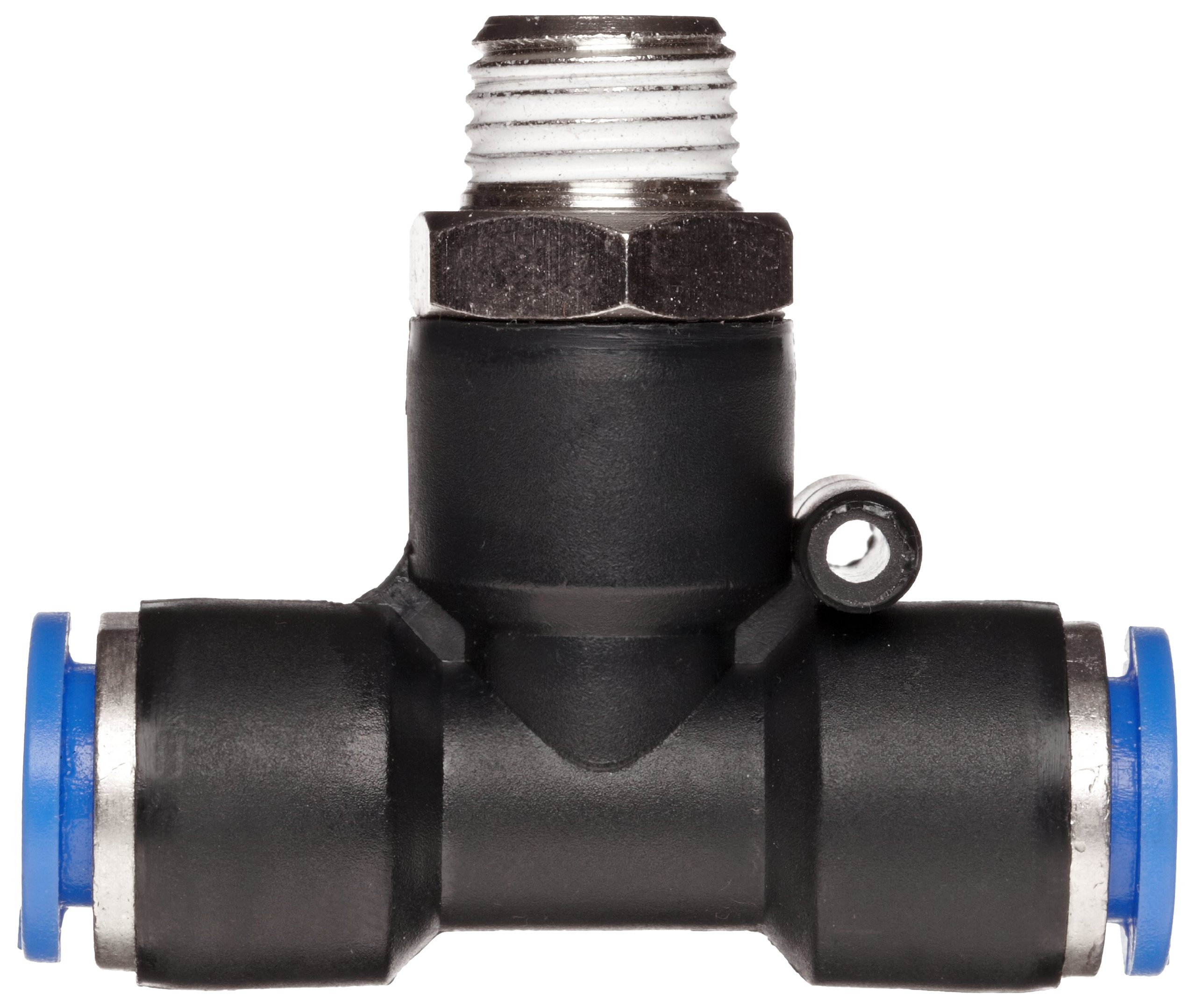 Brennan PCNY2601-06-06-04 PBT Push-to-Connect Tube Fitting, Branch Tee, 3/8