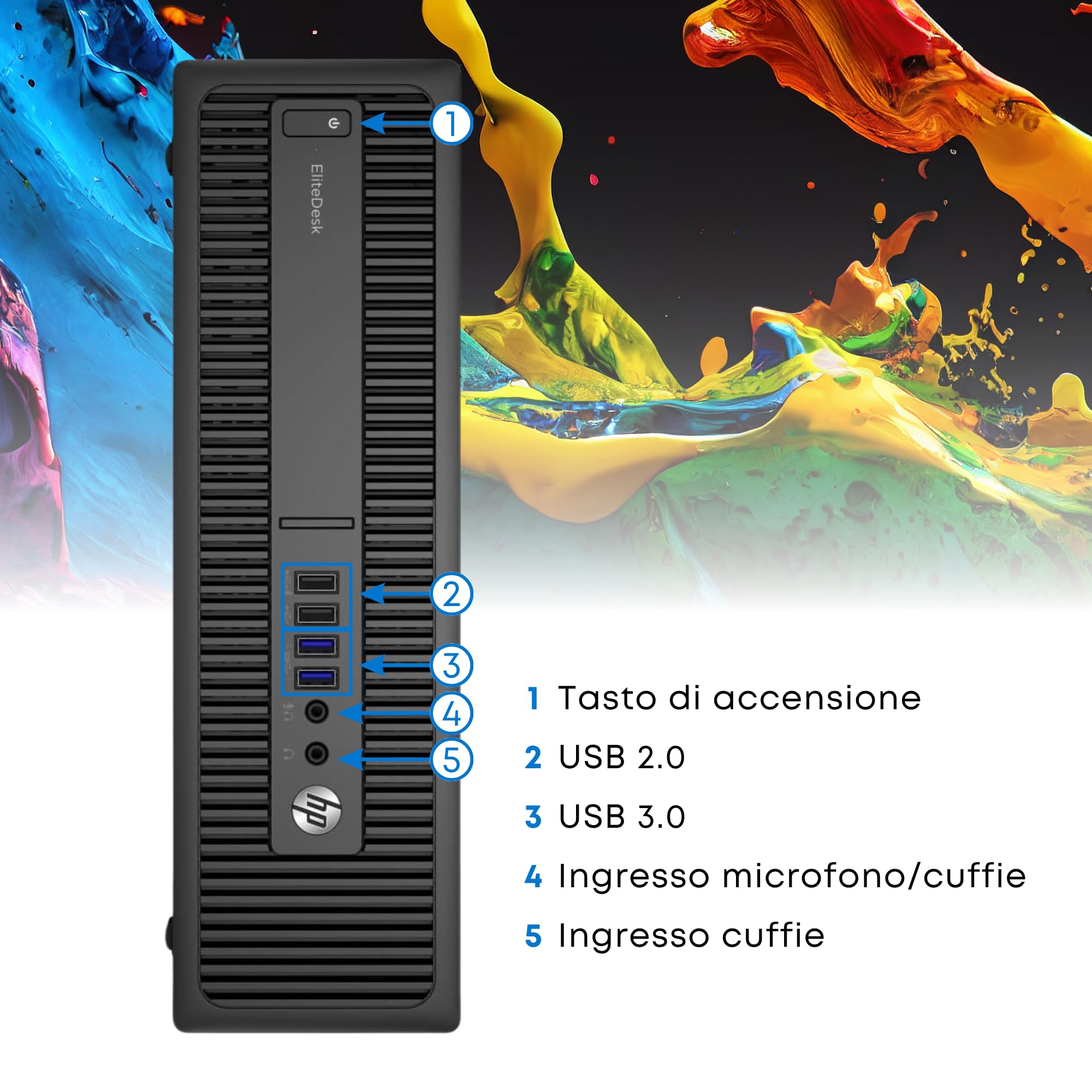 HP EliteDesk 800 G2 i7-6700 Ram 8Gb SSD 256Gb Win 11