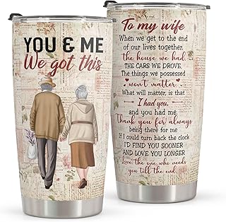 Macorner Valentines Day Gifts For Her - Birthday Gifts for Wife & Romatic Gifts for Her For Anniversary Christmas Gifts For Wife Gifts For Women - Stainless Steel Tumbler 20oz I Love You Wife Gifts
