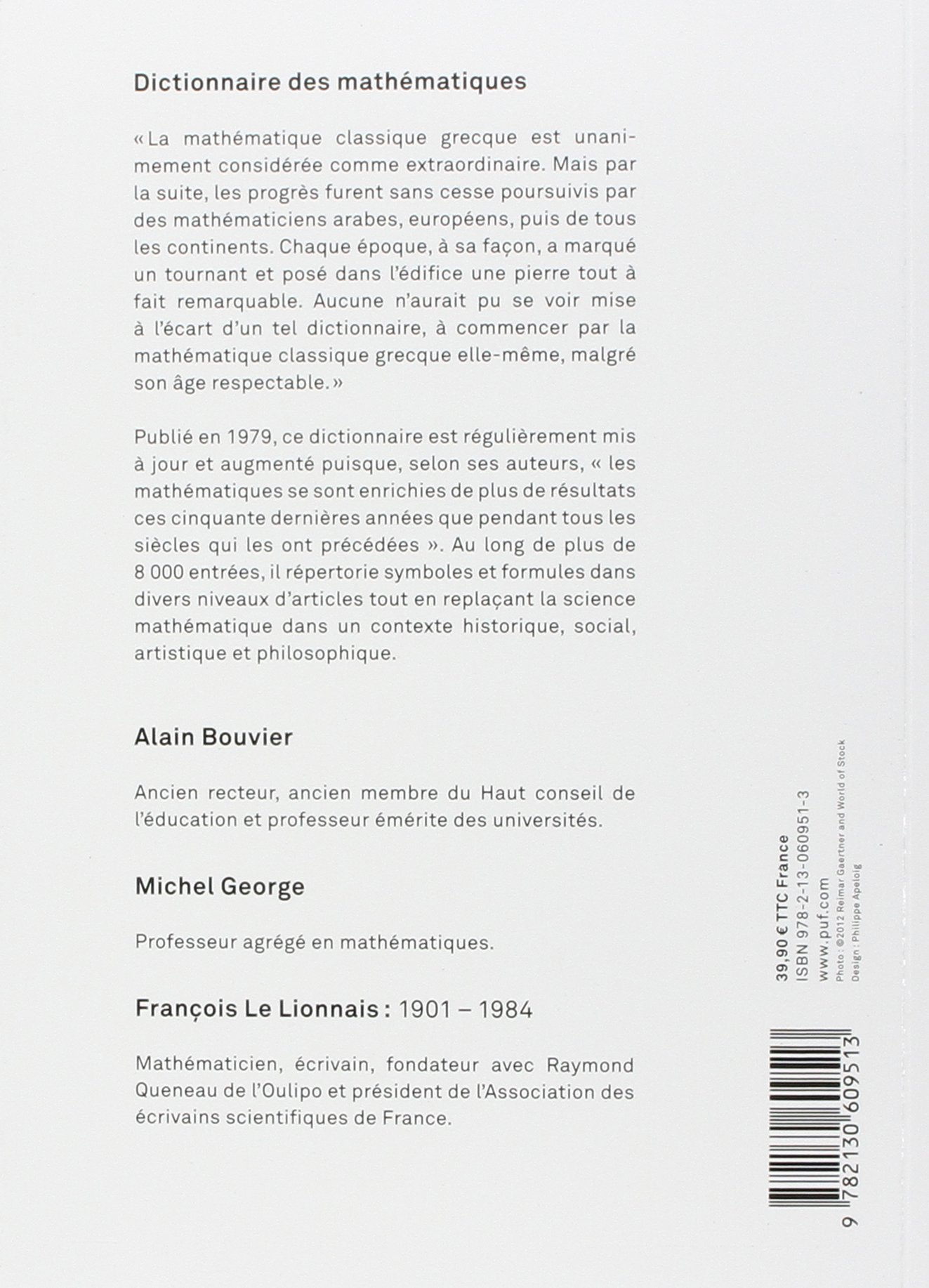 Dictionnaire des mathématiques
